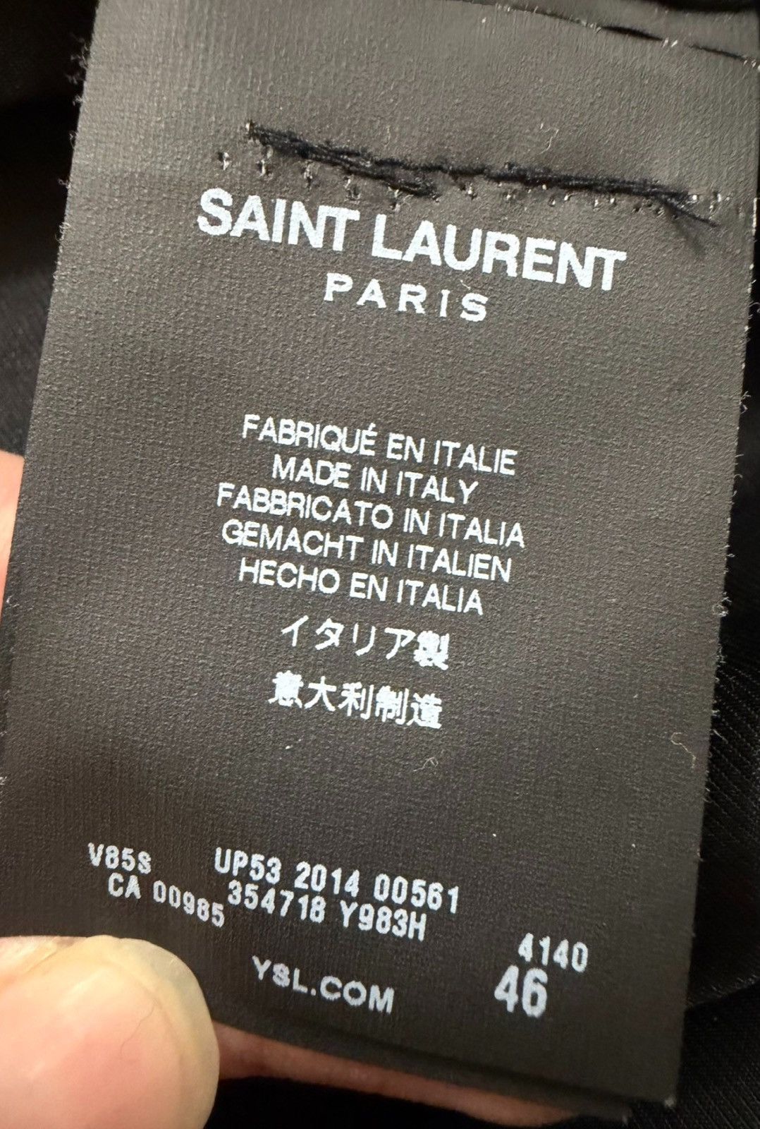 Saint Laurent Paris Saint Laurent SLP 14FW Navy Blue Teddy Wool Varsity Jacket Size US S / EU 44-46 / 1 - 4 Thumbnail
