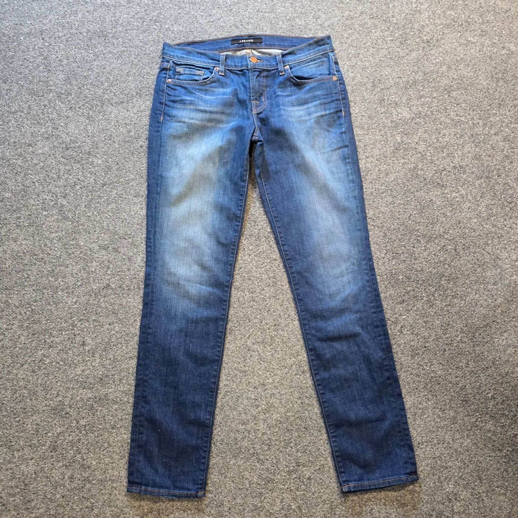 J Brand J Brand Jeans Womens 25 Blue Karma Mid Rise Super Skinny Stretch Casual Jeans Size 42" / US 20 - 2 Thumbnail
