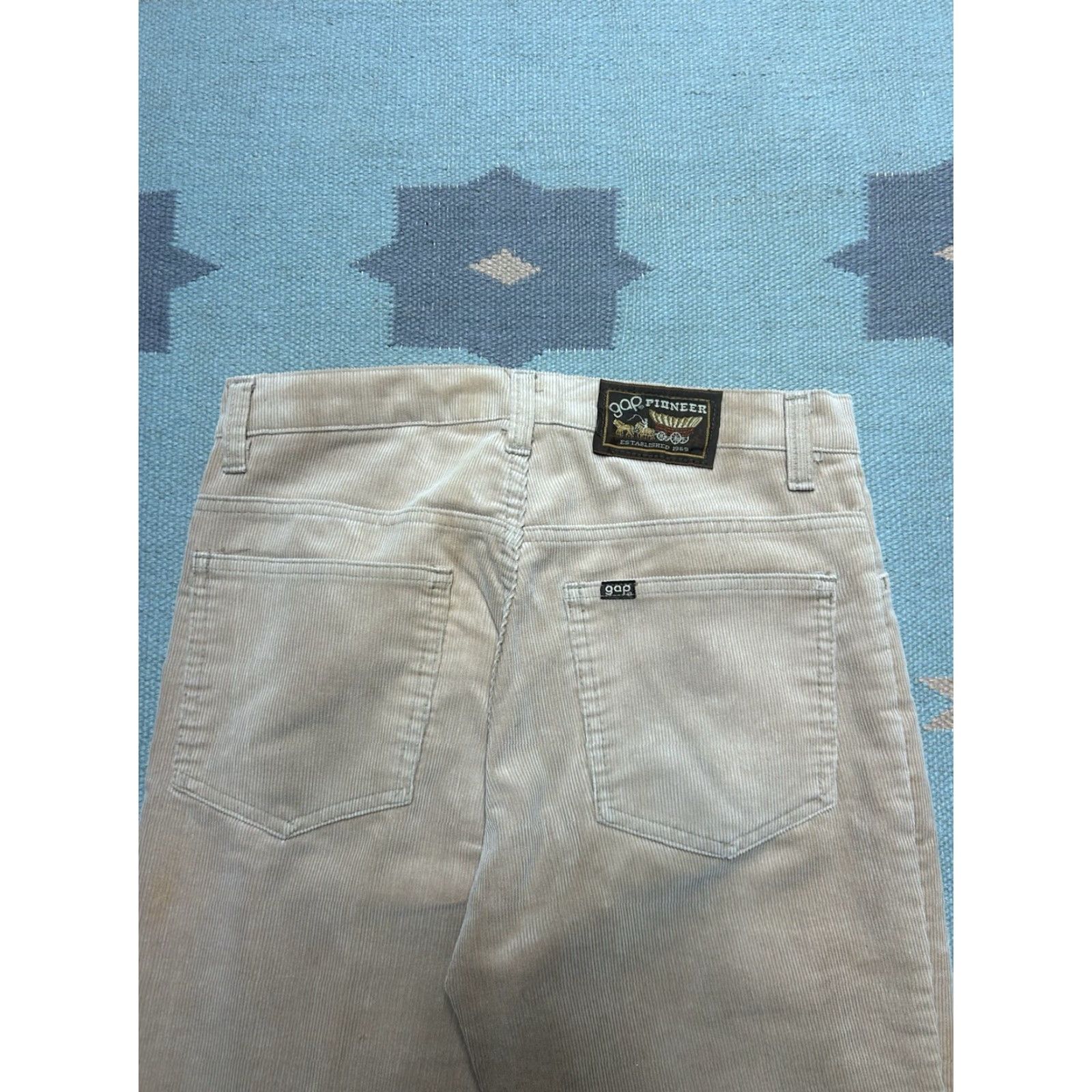 Gap VINTAGE Gap Pioneer Corduroy Pants Straight Khaki Tan 30x31 Mens Beige 70s Khakis Pants Size US 30 / EU 46 - 4 Thumbnail