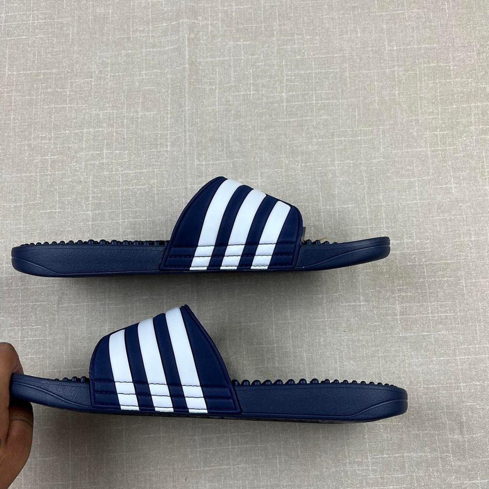 Adidas Adidas Adissage Sandles "Dark Blue" Size US 13 / EU 46 - 3 Thumbnail