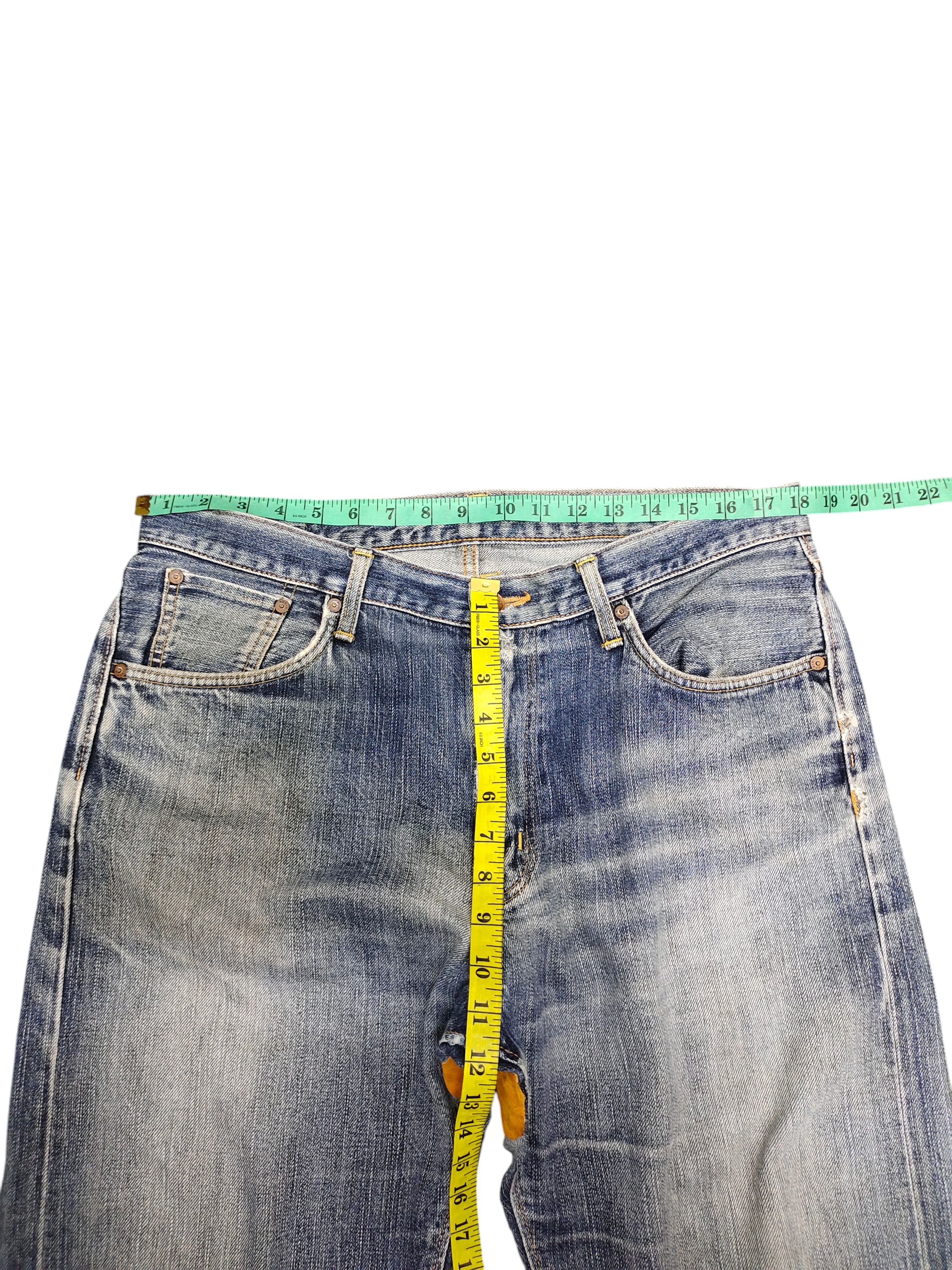 Number (N)ine × Undercover Vintage 90s Edwin 505zx Selvedge Leather Distress Denim Jean Size US 36 / EU 52 - 14 Thumbnail