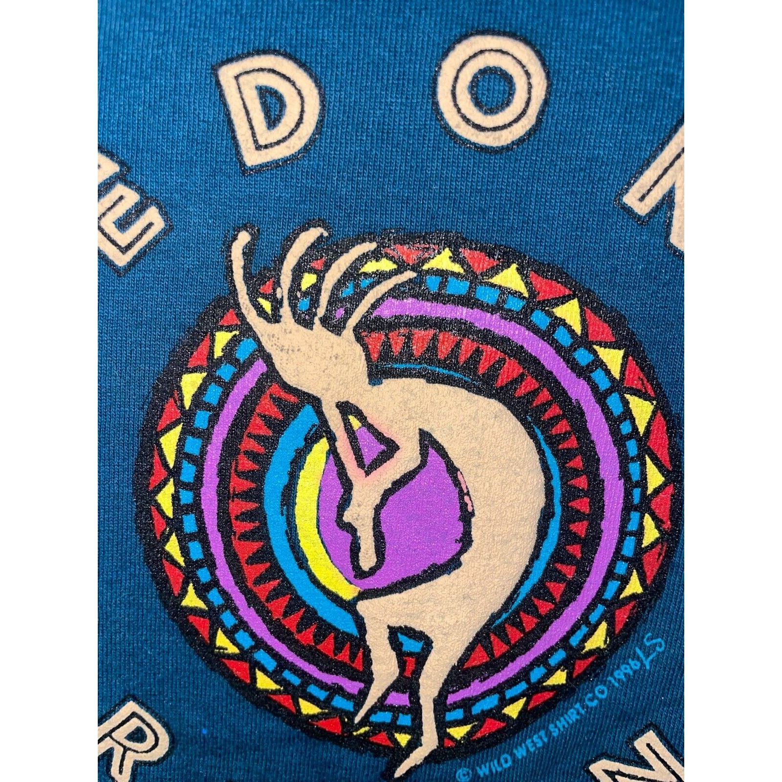 Jerzees Vintage Sedona Arizona Shirt Bullseye Kokopelli Tee VTG 90s Size US L / EU 52-54 / 3 - 3 Thumbnail