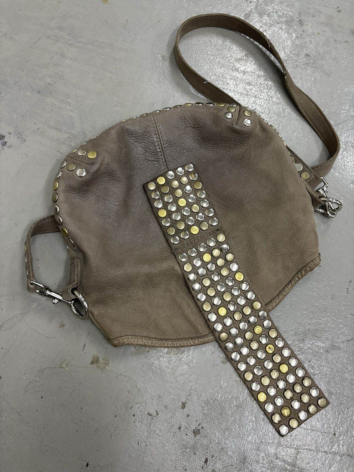 KMRii LGB GOA Lamb Leather Cyberpunk Studded Sling Bag Size ONE SIZE - 14 Thumbnail