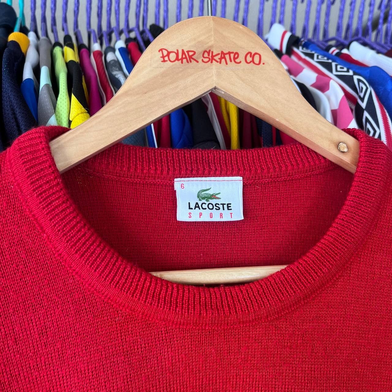 Lacoste Lacoste Sport Red Wool Sweater Jumper Pullover Size 6 Size US XL / EU 56 / 4 - 5 Thumbnail