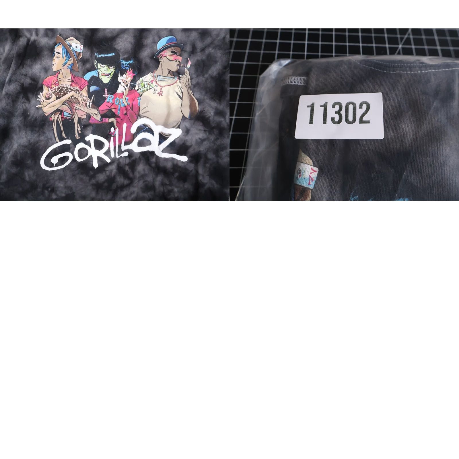 Gildan VINTAGE Gorillaz T-Shirt Mens Large Gray Tie Dye Graphic Print Band 90s Size US L / EU 52-54 / 3 - 8 Thumbnail