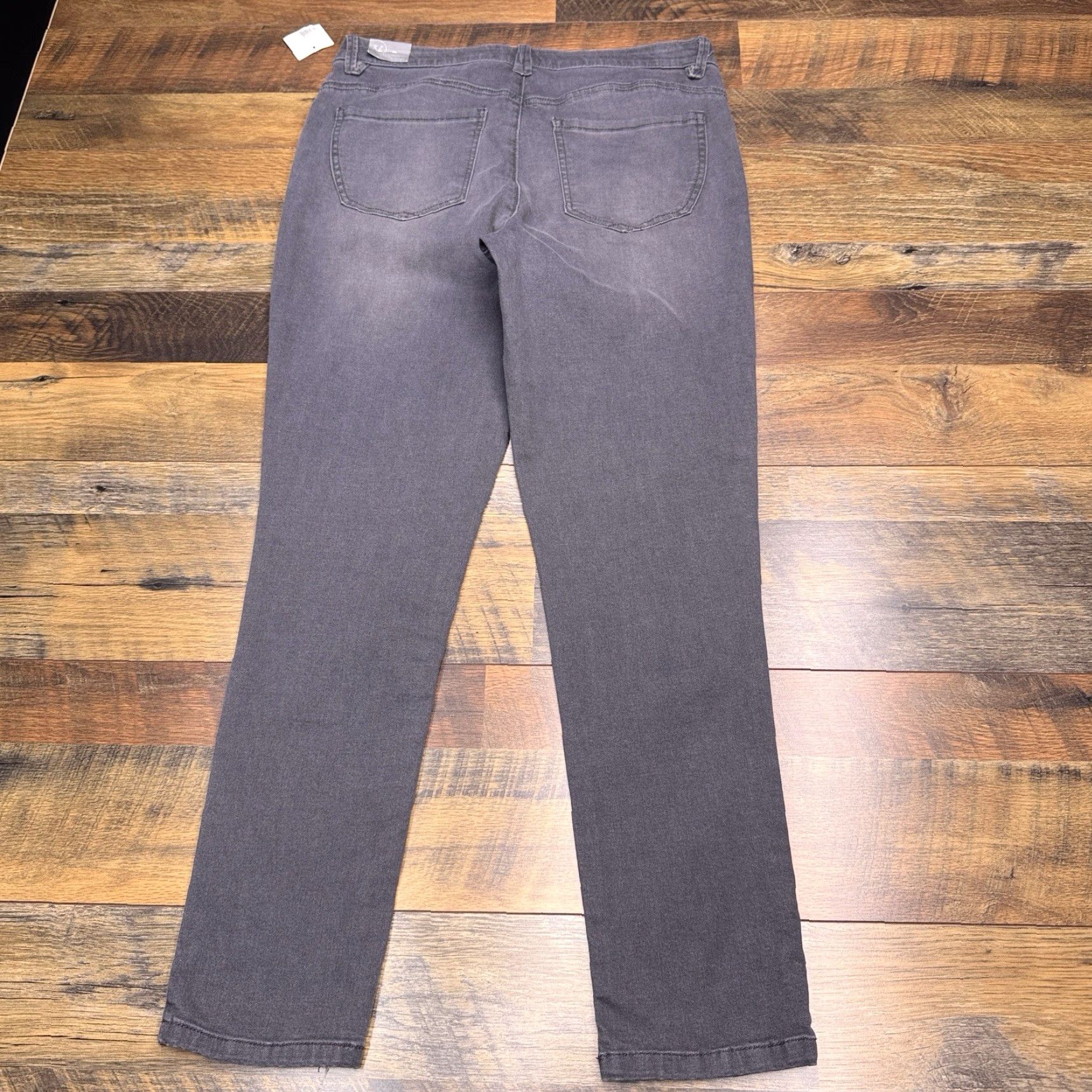 Vintage Wit & Wisdom Jeans Womens 10 Gray High Rise Ankle Stretch Denim Slim 5-Pocket Zip Button Absolution New Size 32" / US 10 / IT 46 - 3 Thumbnail
