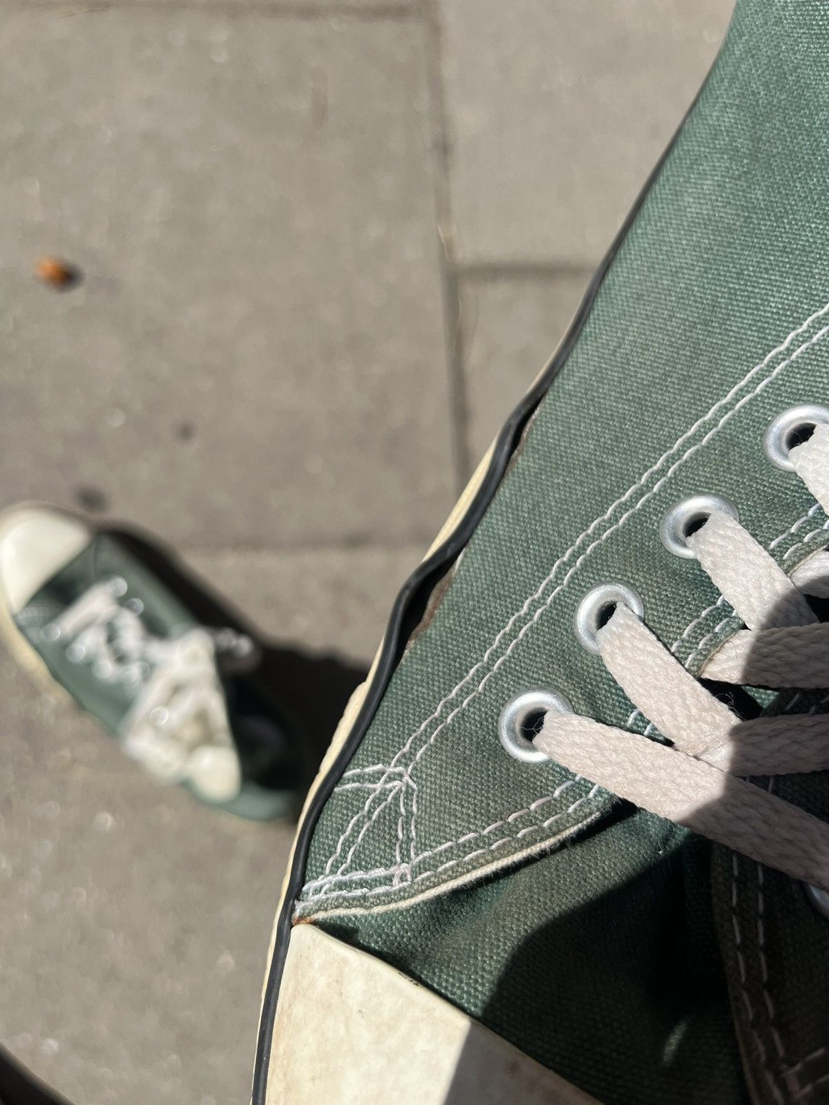 Converse Vintage Converse Chuck 70 High Washed Green Trashed 90s y2k Size US 9 / EU 42 - 12 Thumbnail