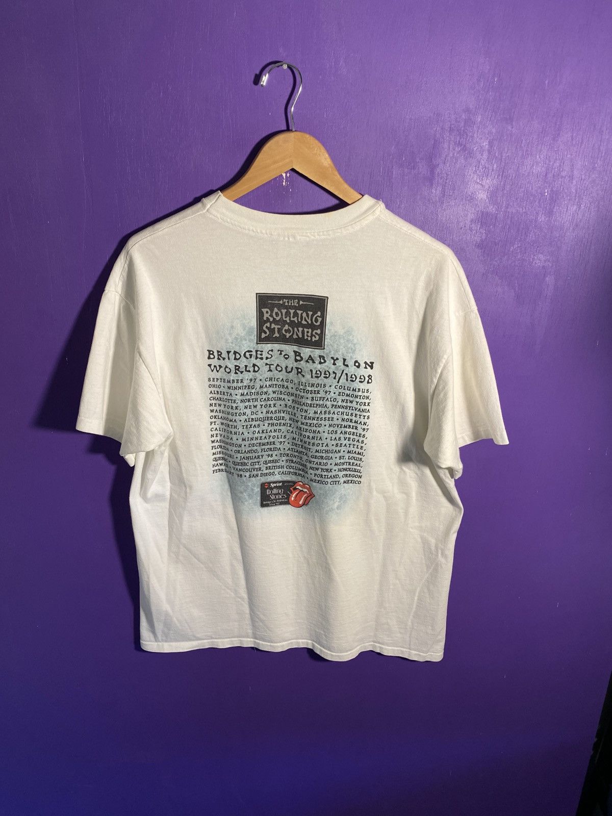 Band Tees × Vintage Vintage 97/98 Rolling Stones bridges to Babylon tour tee Size US XL / EU 56 / 4 - 2 Thumbnail