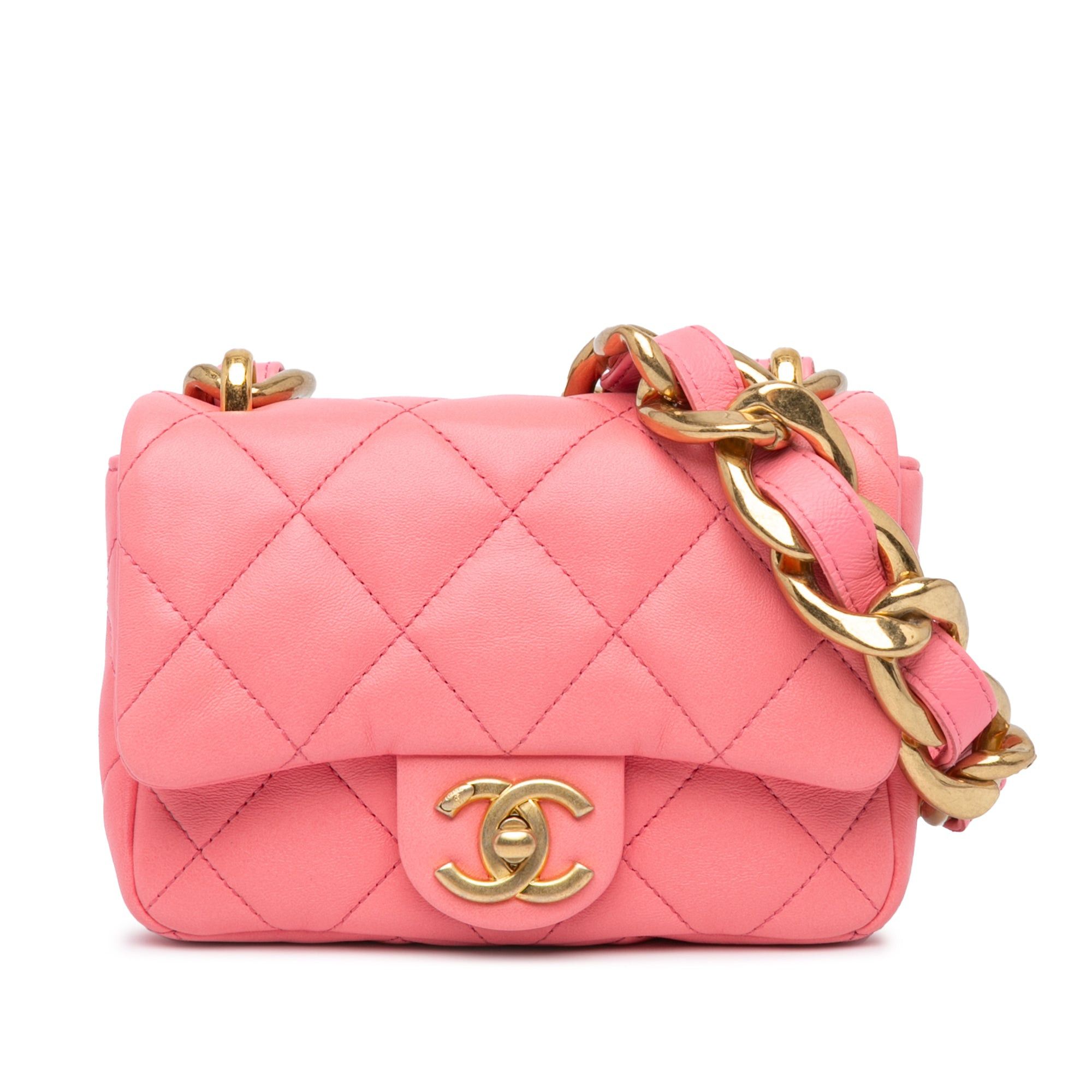 Chanel Chanel Mini Quilted Lambskin Funky Town Flap Pink Size ONE SIZE - 1 Thumbnail