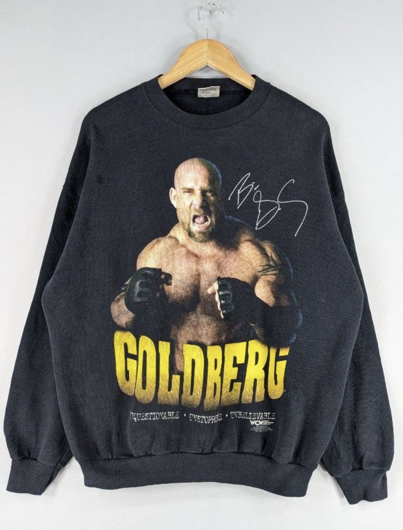 Vintage × WCW/nWo × WWE Vintage wwe Golberg Sweatshirt Size US XL / EU 56 / 4 - 1 Thumbnail