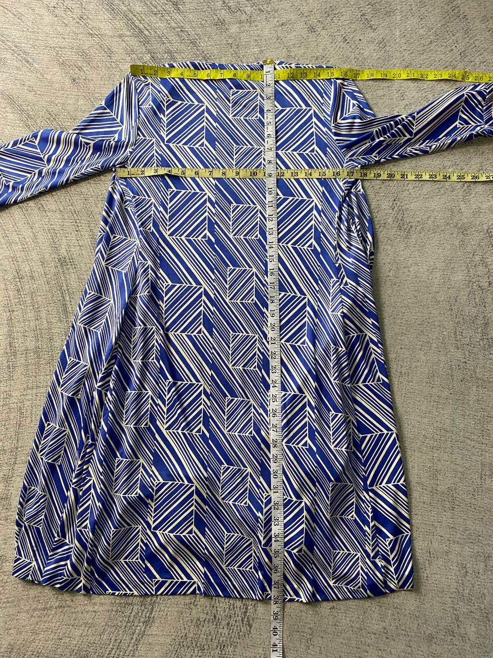 Designer × Diane von Furstenberg Diane Von Furstenberg Silk Dress Blue Size S / US 4 / IT 40 - 9 Thumbnail
