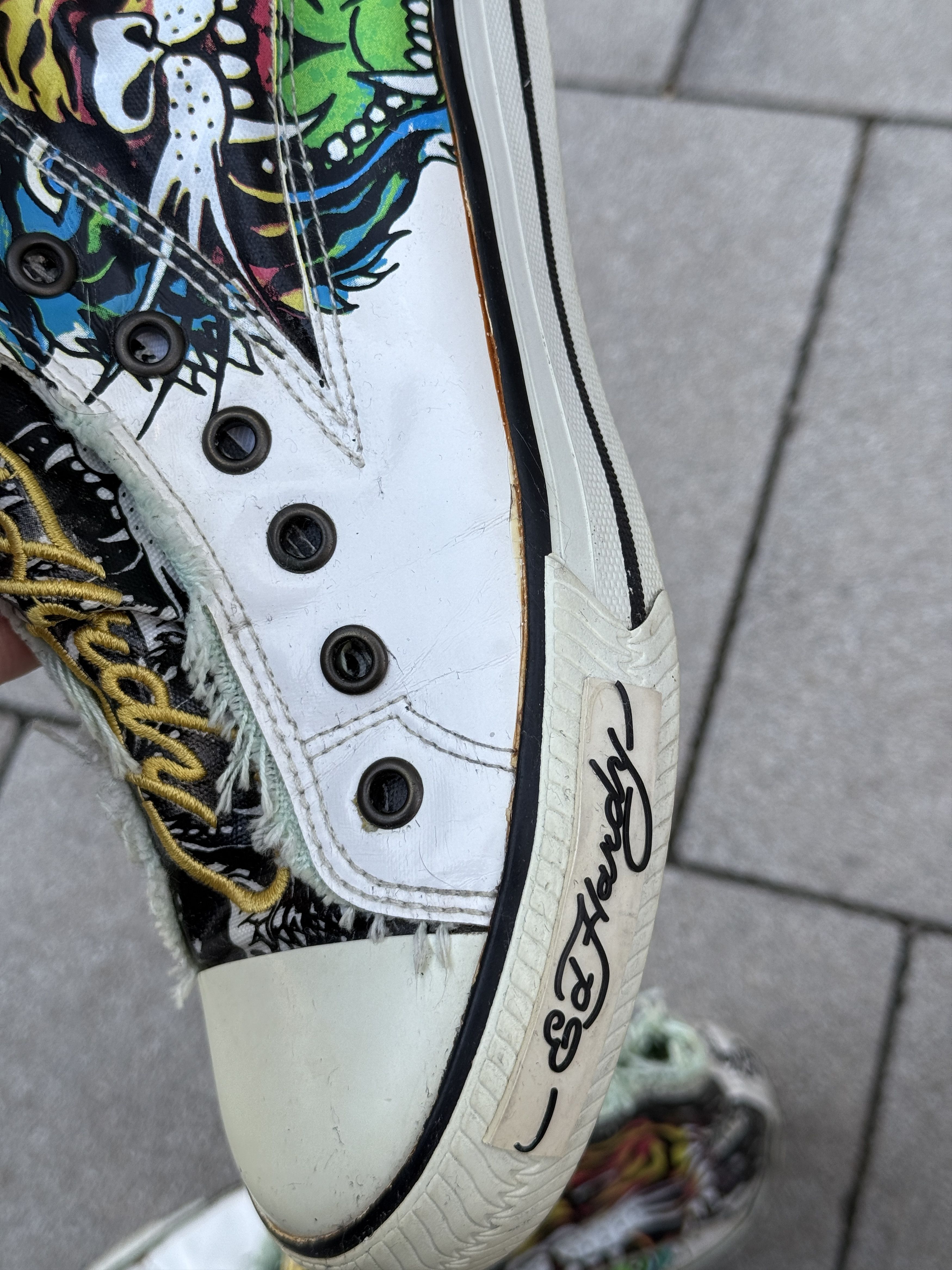 Ed Hardy × Vintage Vintage Y2K Ed Hardy High Top Sneakers Tiger Shoes Size 36 Size US 6 / IT 36 - 7 Thumbnail