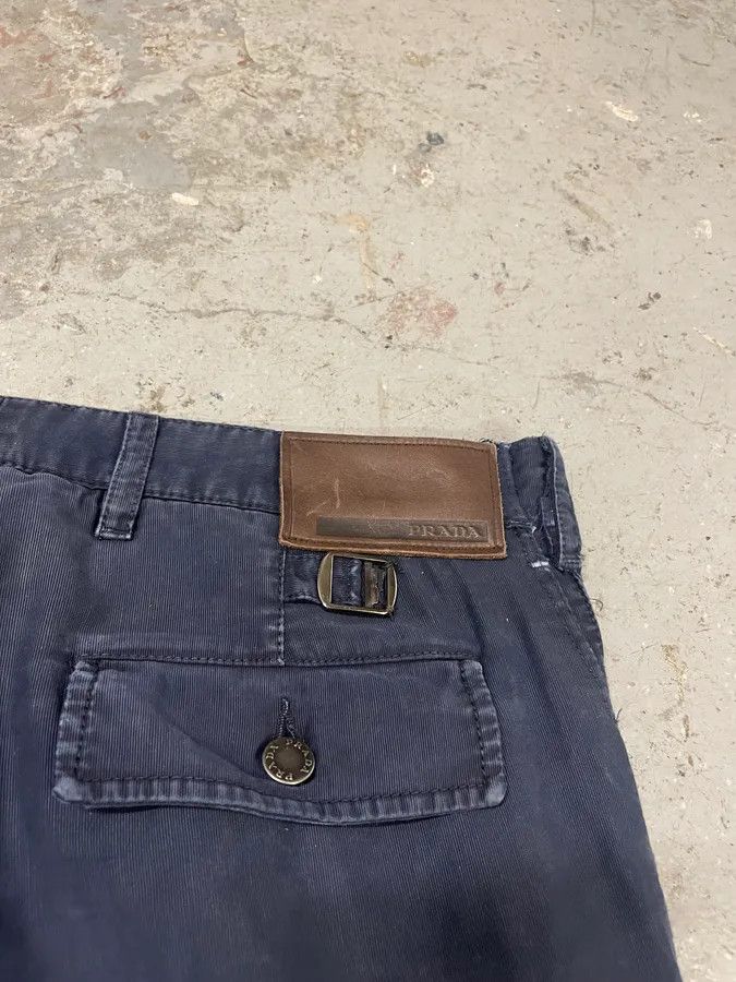 Prada × Vintage AW2006 Prada Navy Straight Relaxed Cargo Pants Size US 34 / EU 50 - 8 Thumbnail