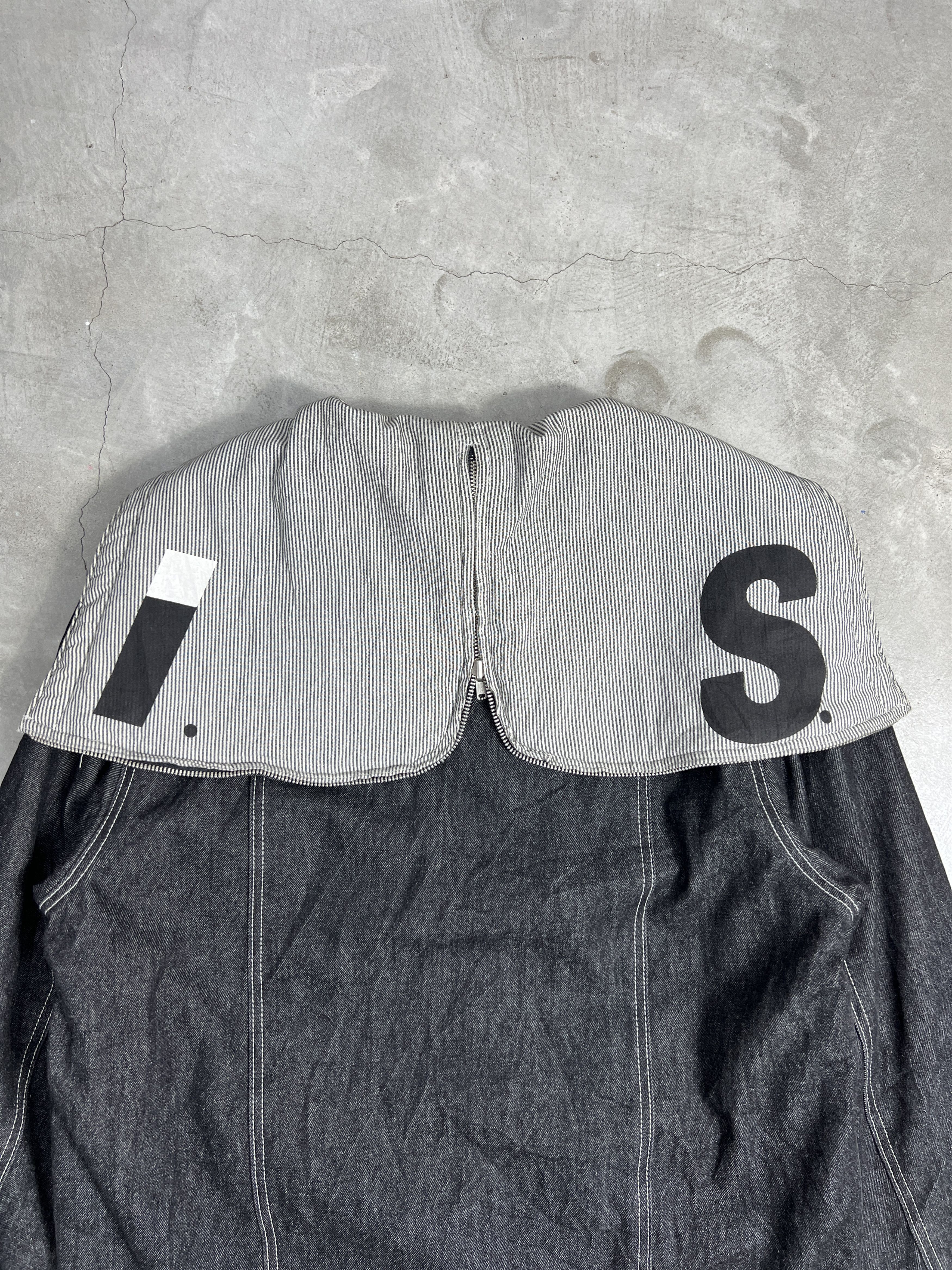 Issey Miyake Vintage ISSEY MIYAKE Lined Denim Hoodie Parka (9) GTMPT714 Size US L / EU 52-54 / 3 - 11 Thumbnail