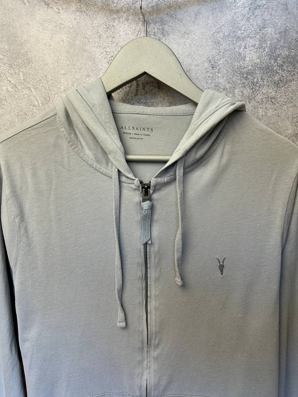 Allsaints ALLSAINTS Brace Hoody Lightweight Full Zip Gray Long Sleeve Size US M / EU 48-50 / 2 - 5 Thumbnail