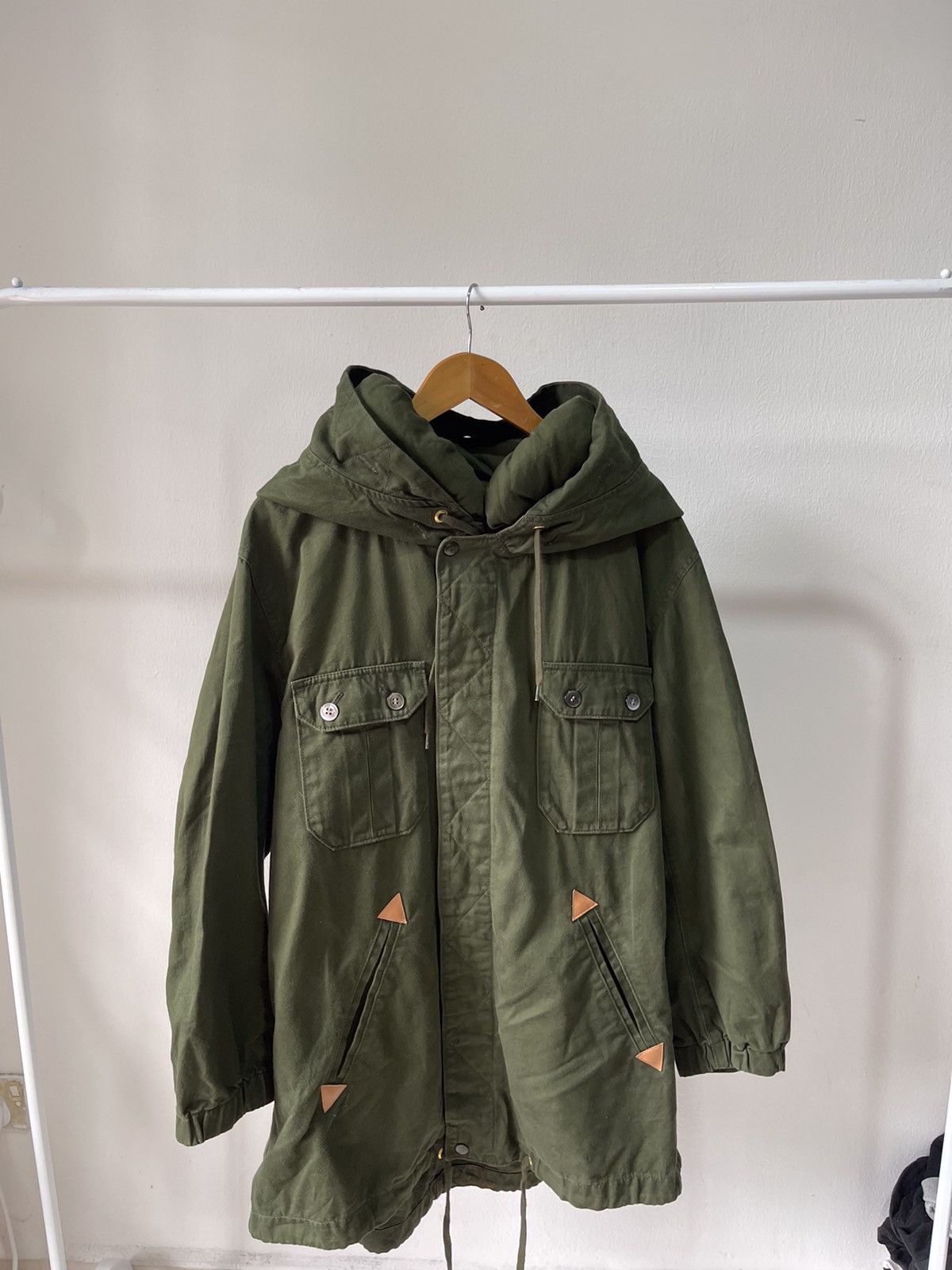 Issey Miyake × mercibeaucoup 2000s Mercibeaucoup Neck Pillow Army Green Parka Size US L / EU 52-54 / 3 - 2 Thumbnail