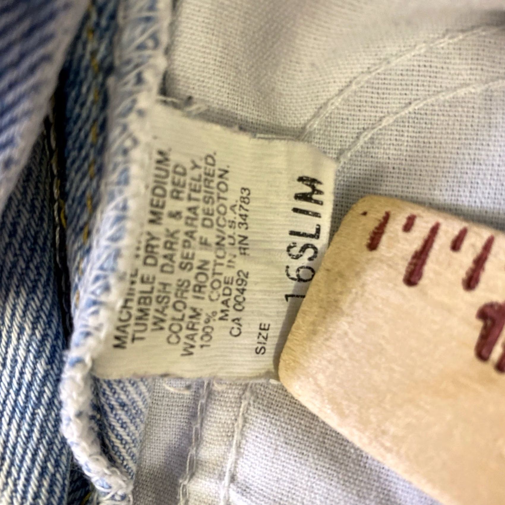 Lee VINTAGE Lee Fit Blue Denim Jeans Slim 24x29.5 Regular Women 80s Straight Classic Fit Medium Wash Size 42" / US 20 - 5 Thumbnail