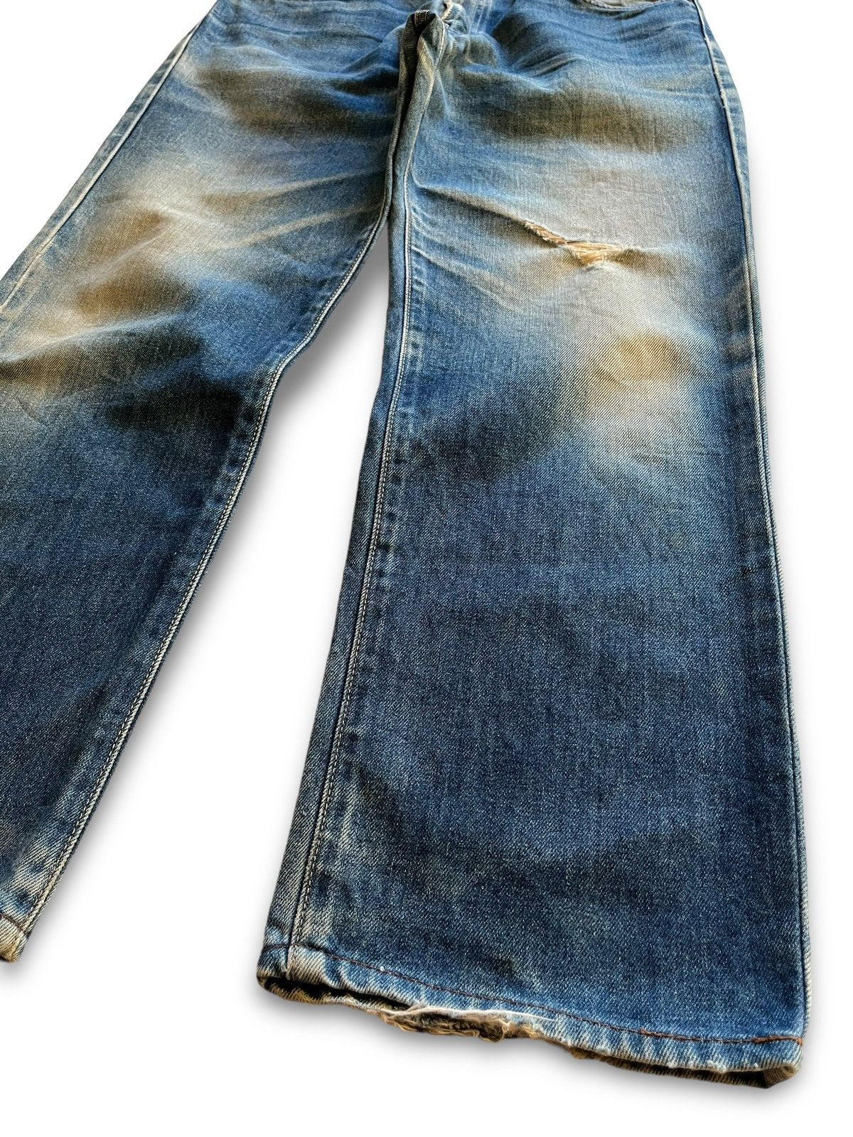 Edwin Vintage Edwin Japan Distressed Baggy Blue Denim Jeans 32x28 Size US 32 / EU 48 - 7 Thumbnail