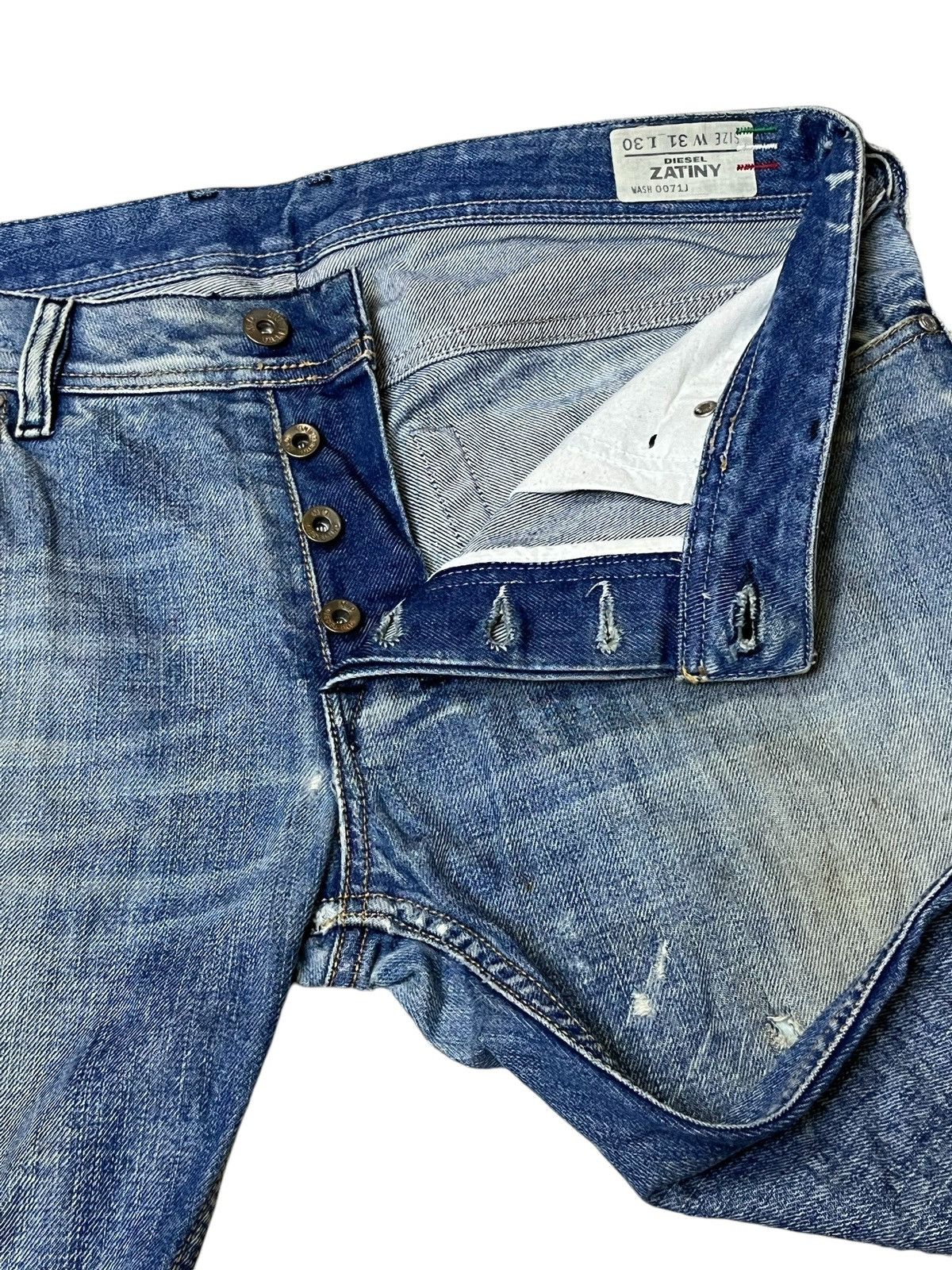 Diesel SICK🔥DIESEL LTD ZATINY MUD DISTRESSED MADE IN ITALY JEANS Size US 35 - 14 Thumbnail