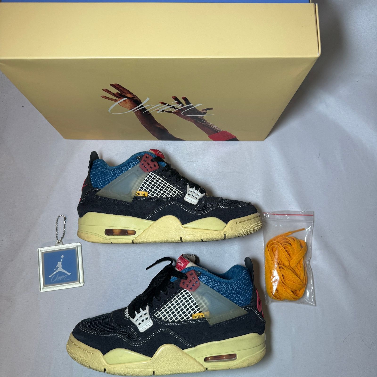 Jordan Brand × Nike Size 5 - Union LA x Air Jordan 4 Retro Off Noir Men's Shoes Size US 5 / EU 37 - 2 Thumbnail