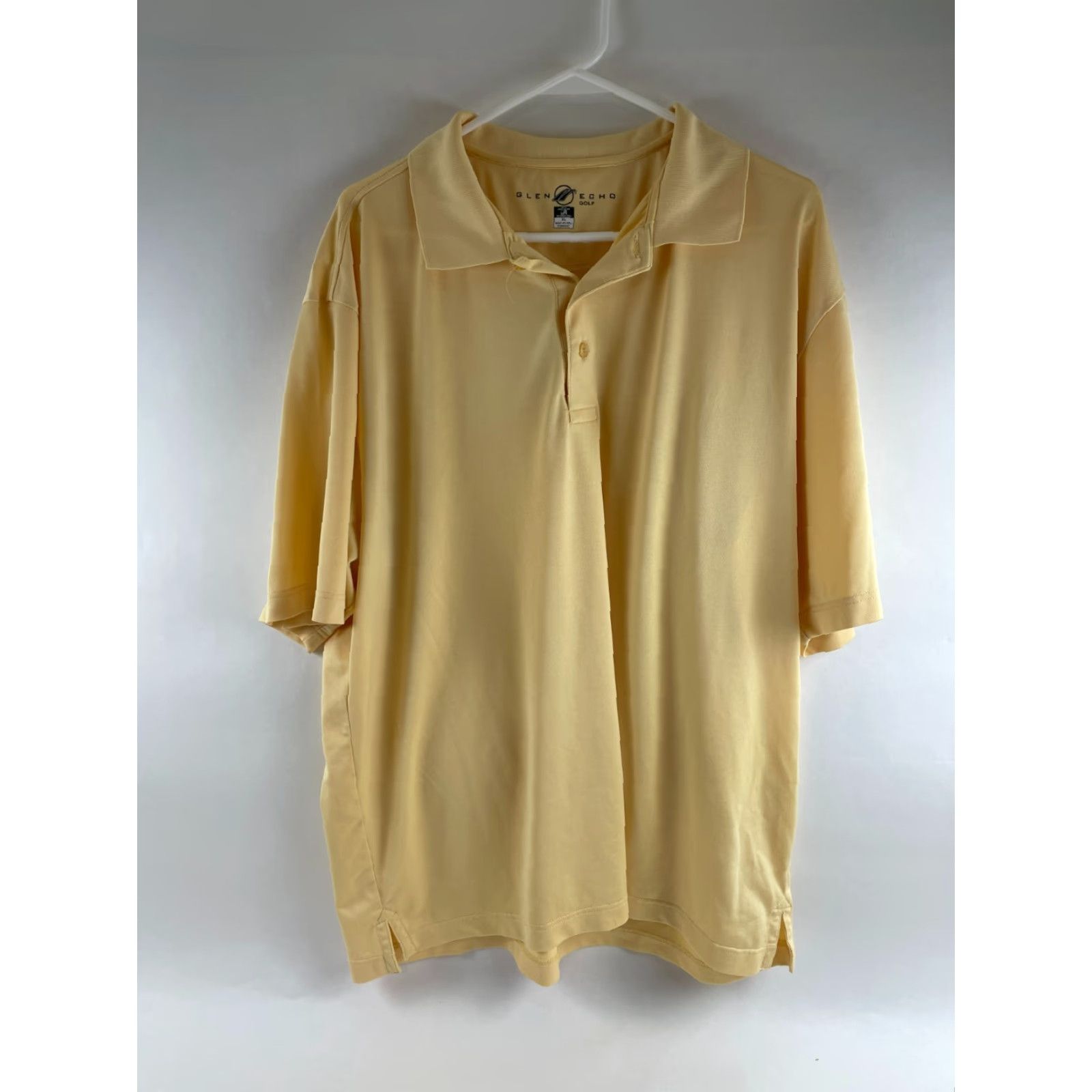 Vintage Glen Echo Golf Polo Shirt Men's XL Brown Yellow Short Sleeve 1/4 Button Up Polo Size US XL / EU 56 / 4 - 2 Thumbnail