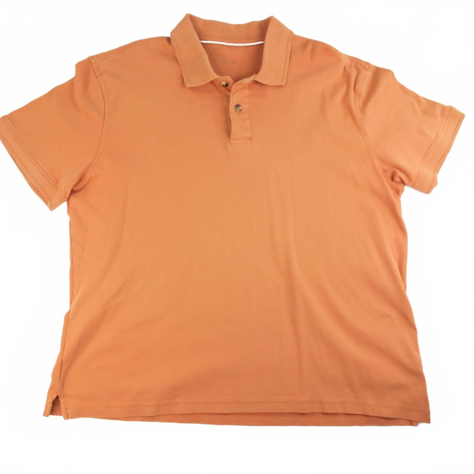 Van Heusen Van Heusen Men's Orange Cotton Polo Shirt Size XL Size US XL / EU 56 / 4 - 1 Thumbnail