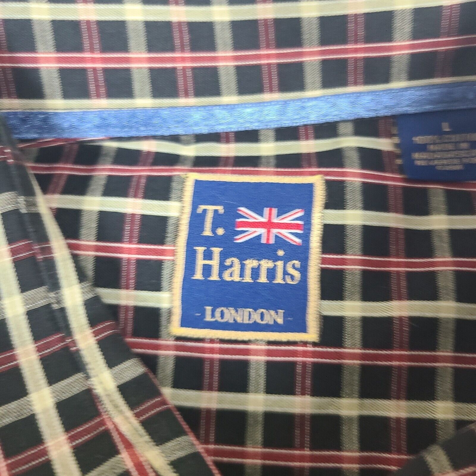 Vintage T Harris London Shirt Mens Size Large Plaid Long Sleeve Butt Size US L / EU 52-54 / 3 - 2 Thumbnail