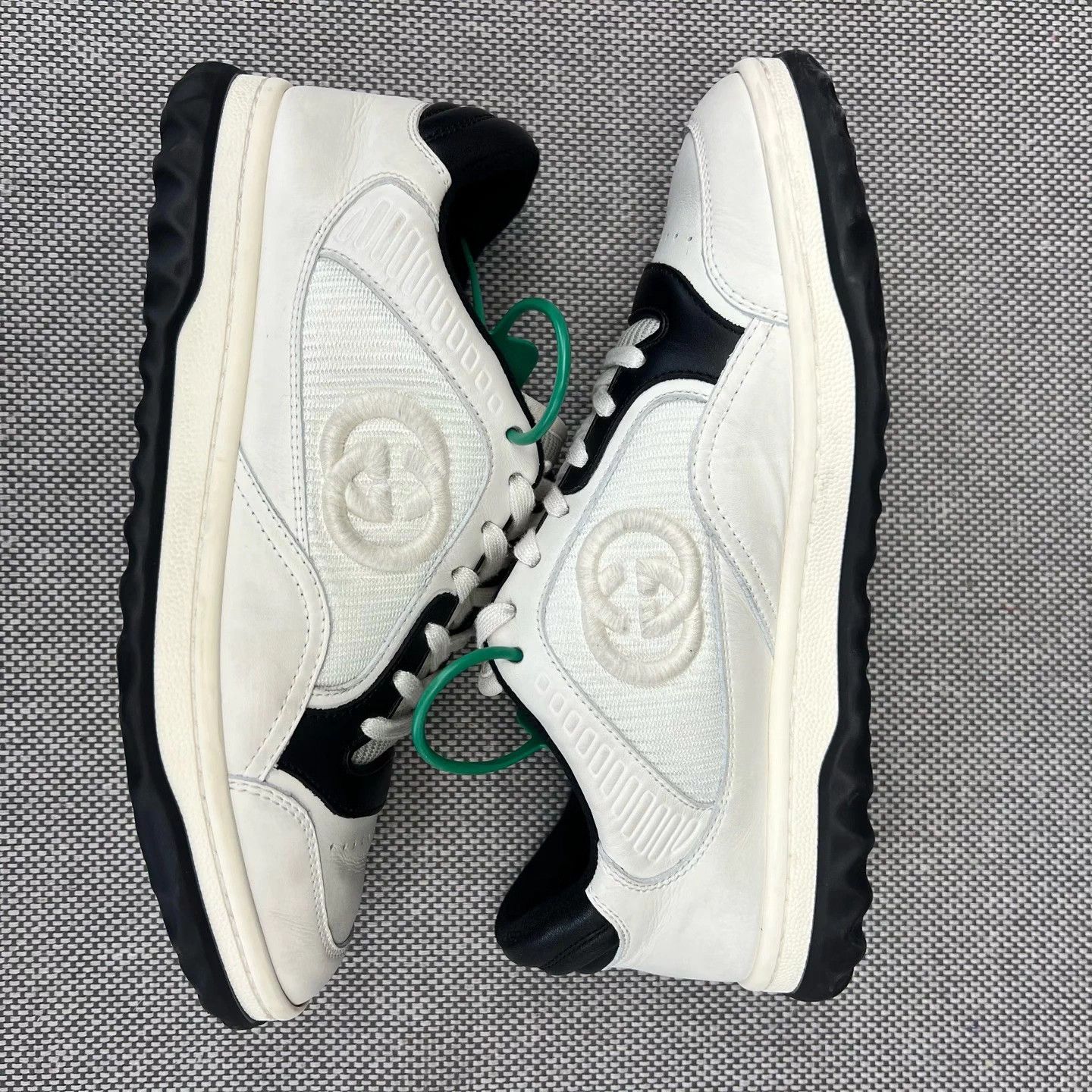 Gucci GUCCI MAC80 White Black Distressed 37 Size US 7 / IT 37 - 3 Thumbnail