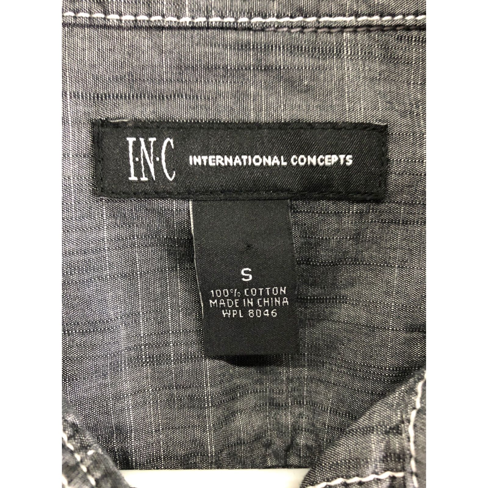 Vintage International Concepts Shirt Gray Solid Long Sleeve Spread Collar Mens S Size US S / EU 44-46 / 1 - 6 Thumbnail