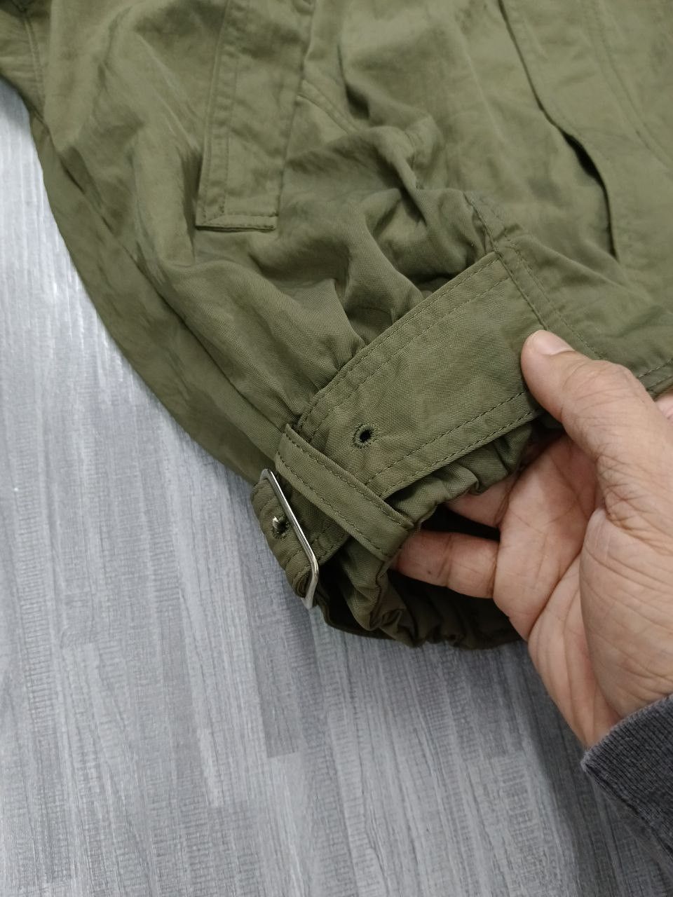 Issey Miyake ISSEY MIYAKI TETE HOMME OLIVE GREEN BOMBER JACKET Size US M / EU 48-50 / 2 - 7 Thumbnail