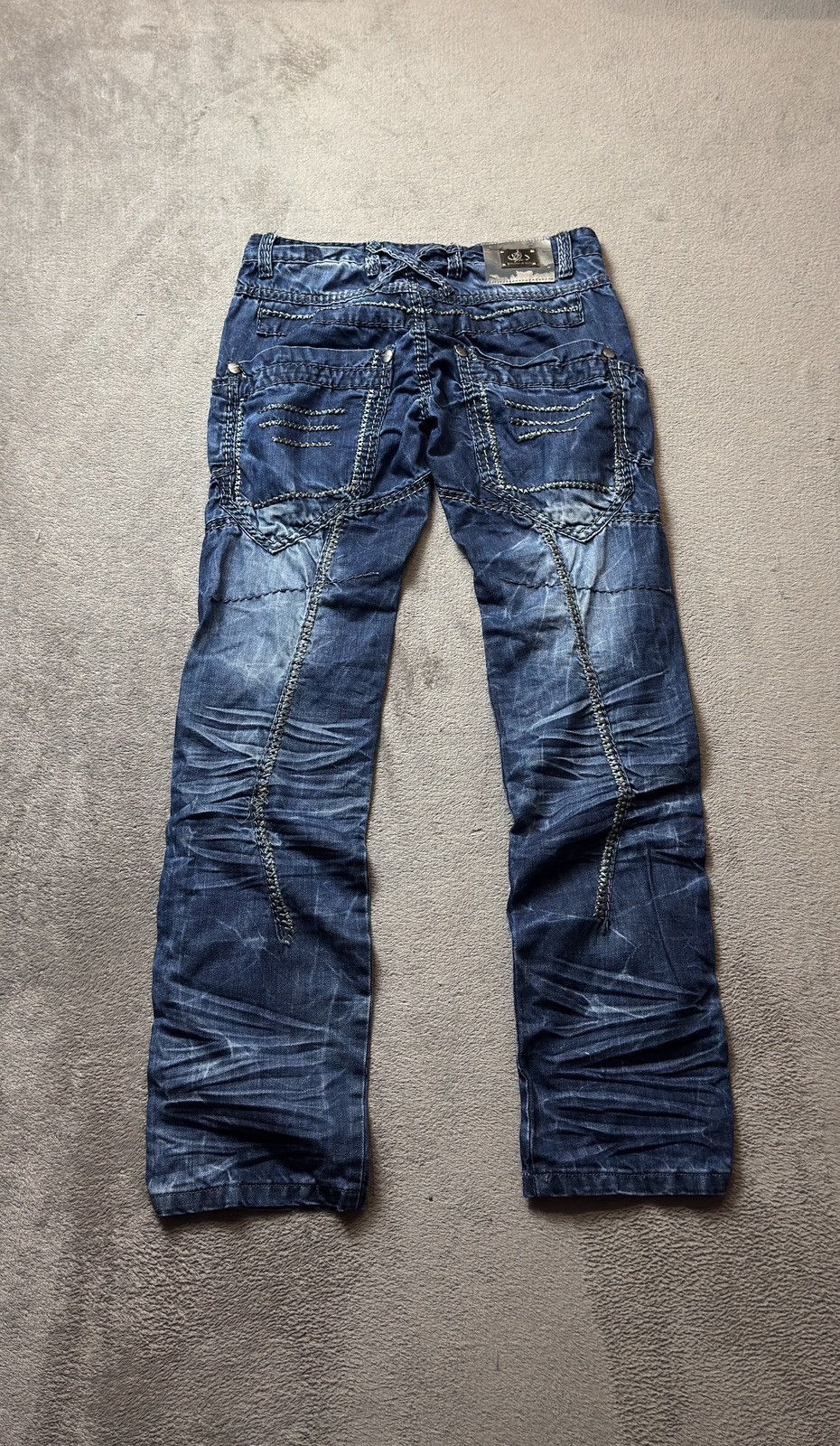 Y2K Straight Multipocket Sick Distressed Washed Jean lgb ysl