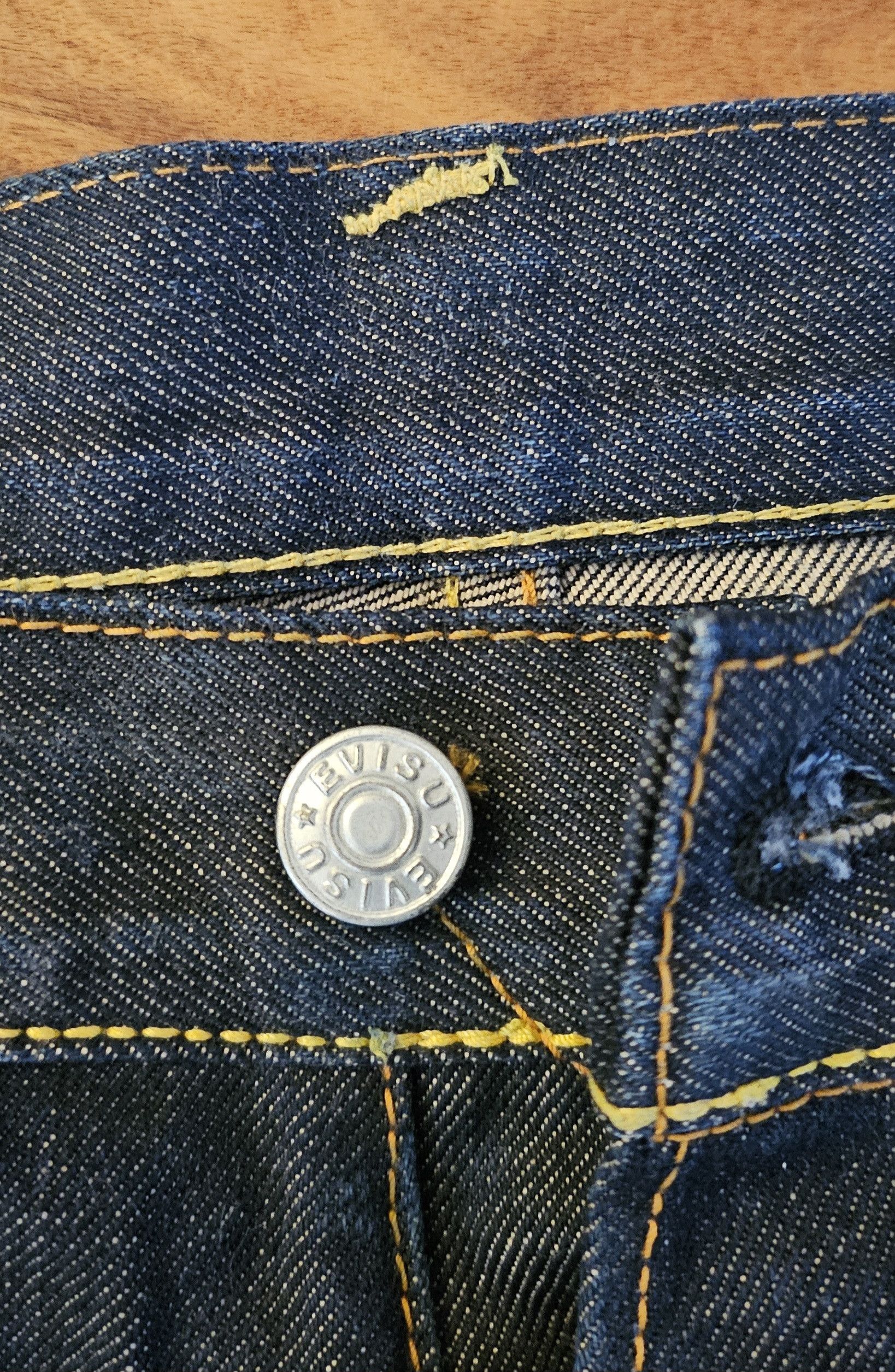 Evisu Evisu 2000 Style Hand Painted Red Daicock and Kanji Jean Size US 34 / EU 50 - 6 Thumbnail