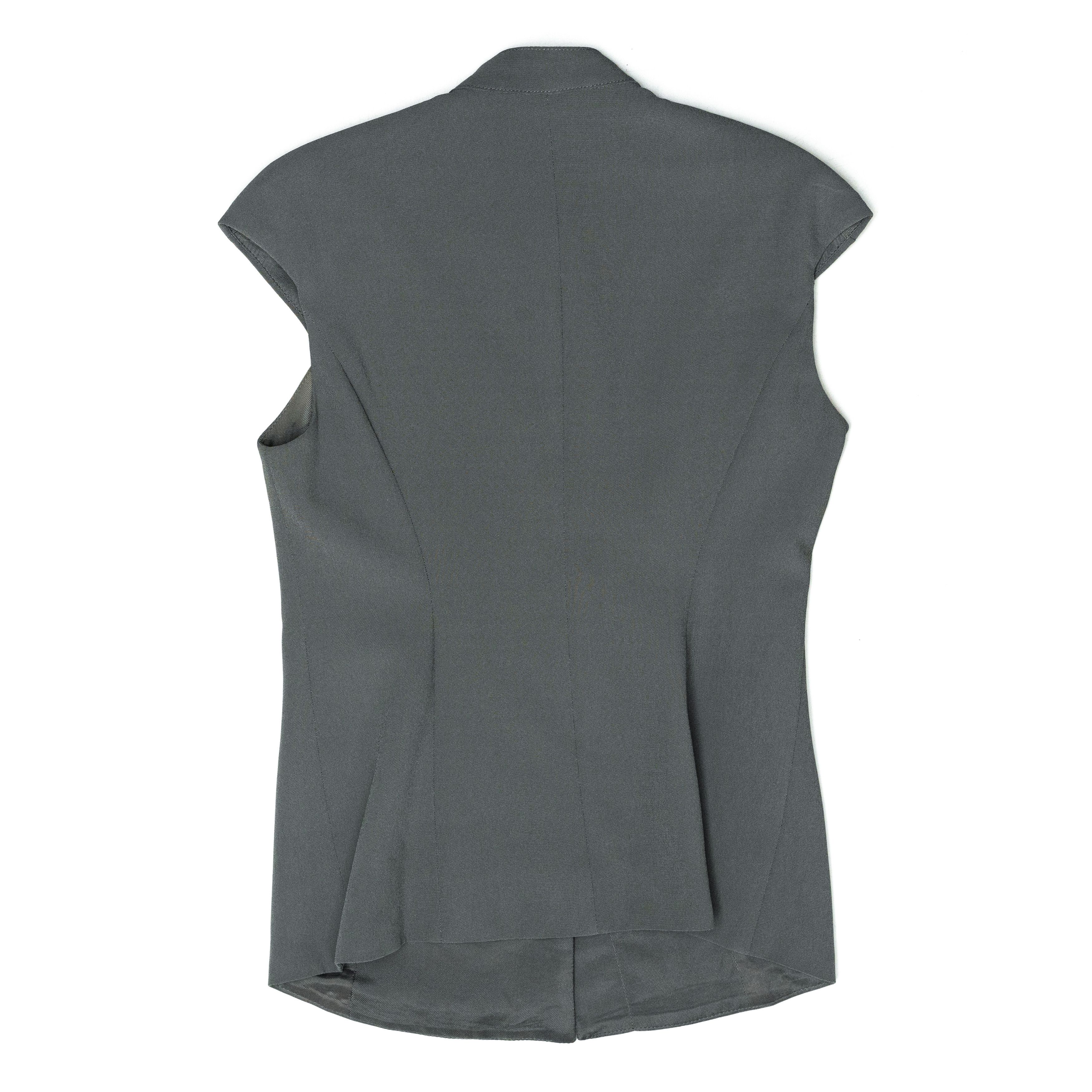 Emporio Armani Emporio Armani Diagonal Zip Vest Size XS / US 0-2 / IT 36-38 - 2 Thumbnail
