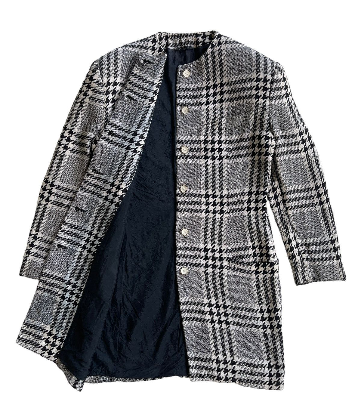 Versace G.Versace Houndstooth Mandarin Women Coat Size S / US 4 / IT 40 - 4 Thumbnail