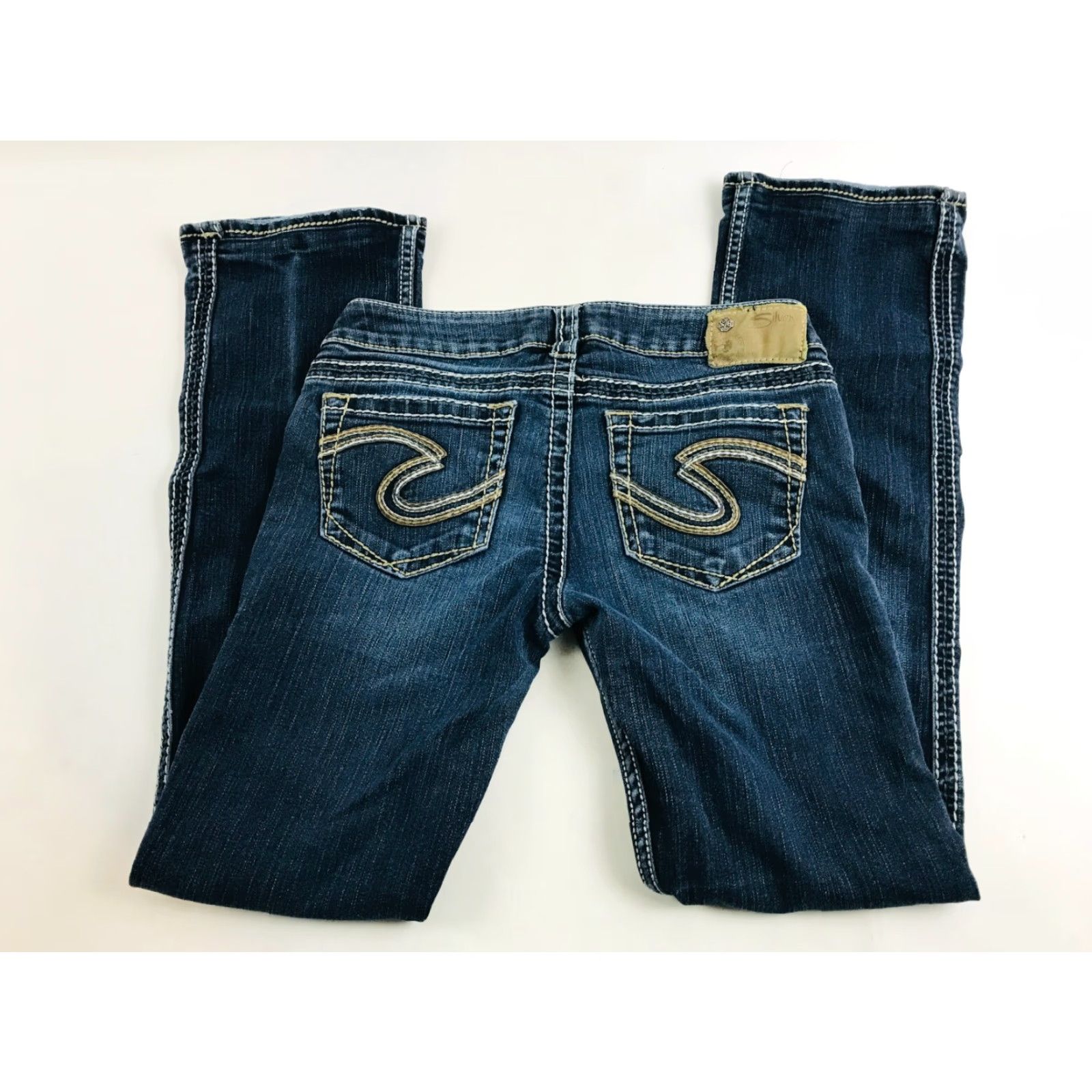Silver Jeans Co. Silver Jeans Frances Jeans 27x30 Denim Pants Low Rise Blue 100% Cotton Women Jeans Straight Modern Vintage? No 27 Womens Jeans Silver Size 27" / US 4 / IT 40 - 2 Thumbnail