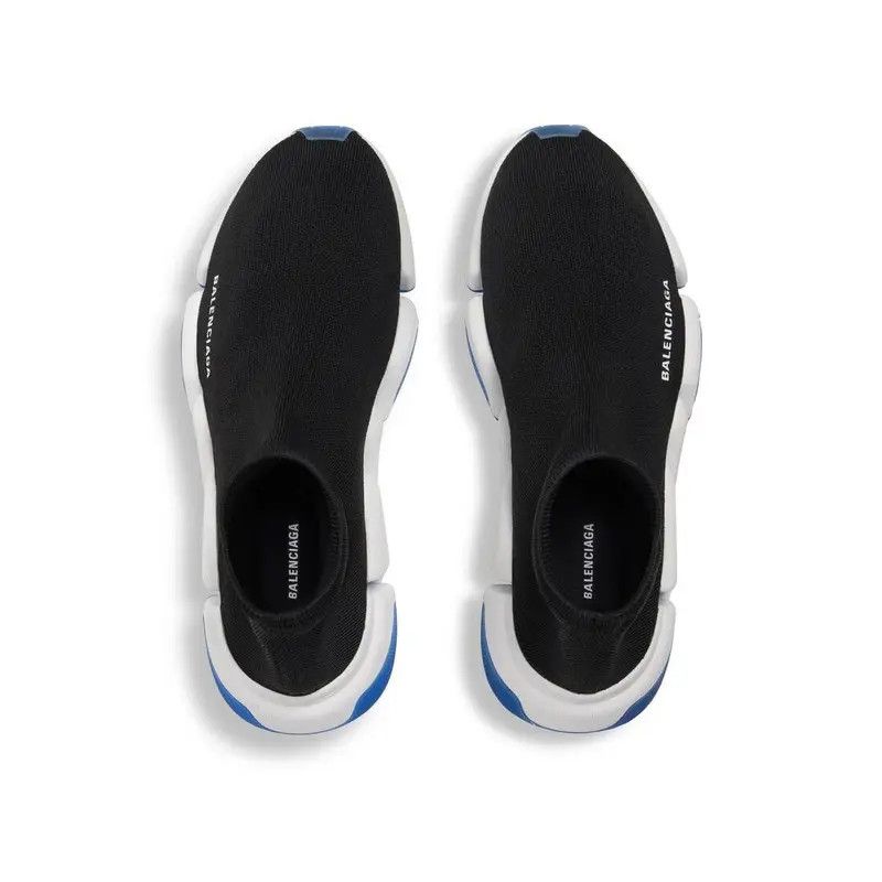 Balenciaga o1w1db10526 Speed 2.0 Clear Sole Recycled Knit Sneakers Size US 6 / EU 39 - 6 Thumbnail