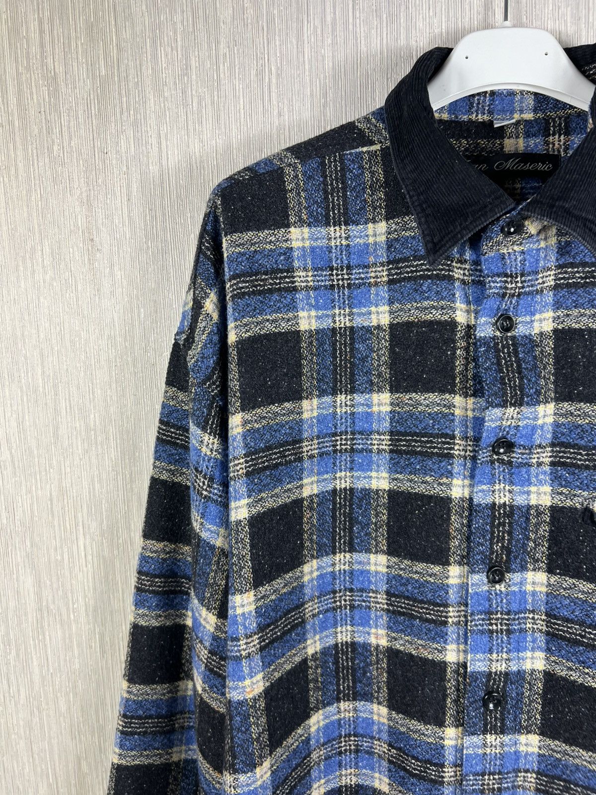 Kapital Vintage 90s Jean Maseric plaid knitted checked shirt retro Size US L / EU 52-54 / 3 - 4 Thumbnail