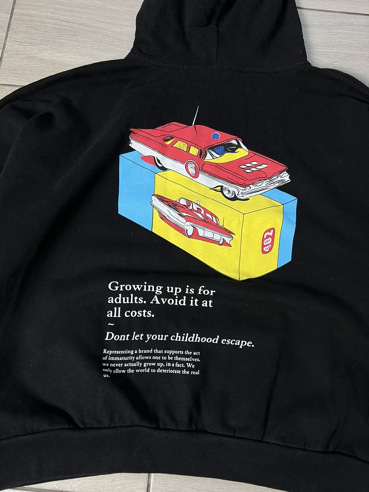 Vintage Childish Vintage Black Overprint Print Hoodie Oversized Size US S / EU 44-46 / 1 - 6 Thumbnail