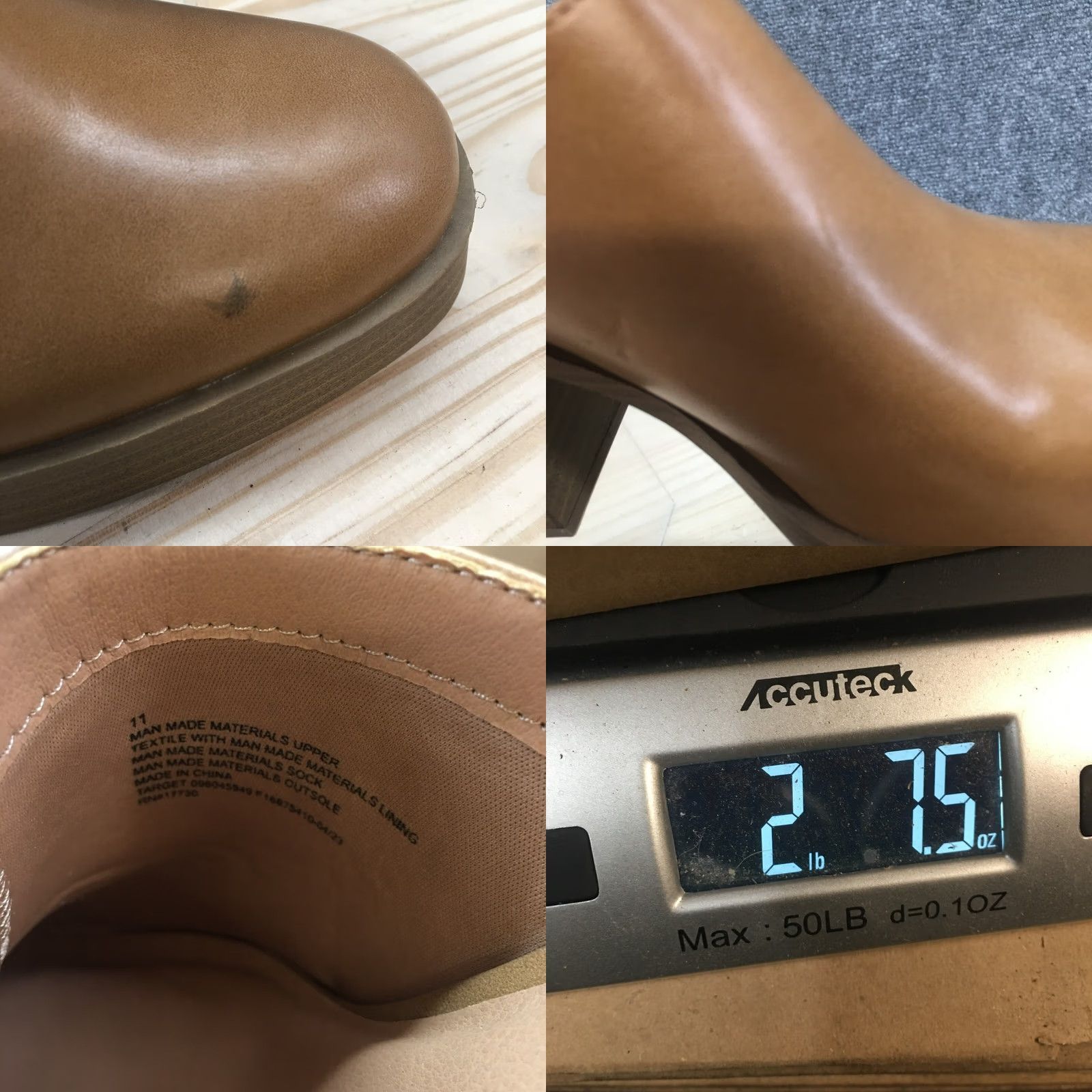 Vintage Universal Thread Mules Womens 11 Tess Platform Brown Faux Leather Heels Casual Size US 11 / IT 41 - 9 Thumbnail