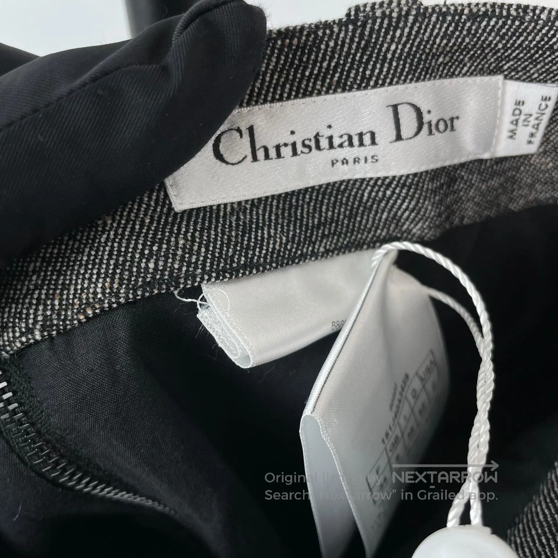 Dior Dior Gray Ruffled Hem Skirt| Size 33" - 6 Thumbnail