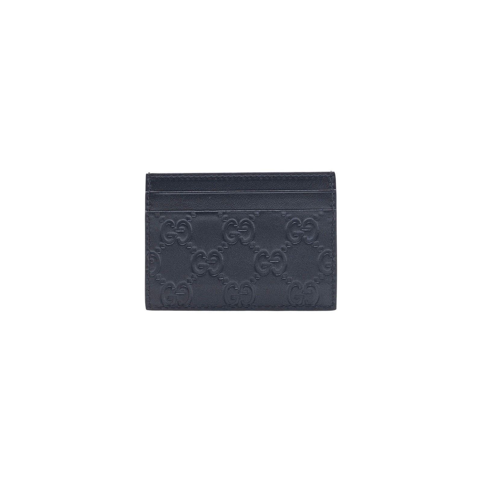 Gucci Guccissima GG Leather Card Holder Wallet Black - Preowned Size ONE SIZE - 2 Thumbnail