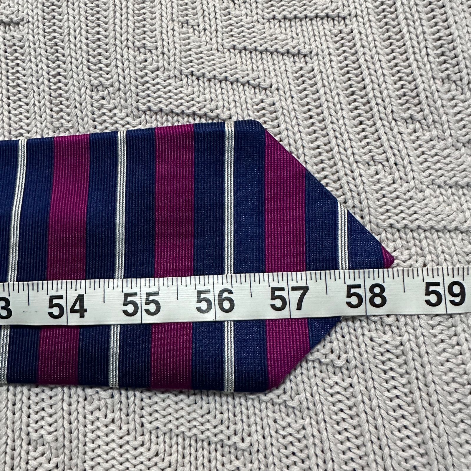 Brooks Brothers Brooks Brothers purple and navy horizontal striped silk tie Size ONE SIZE - 4 Thumbnail