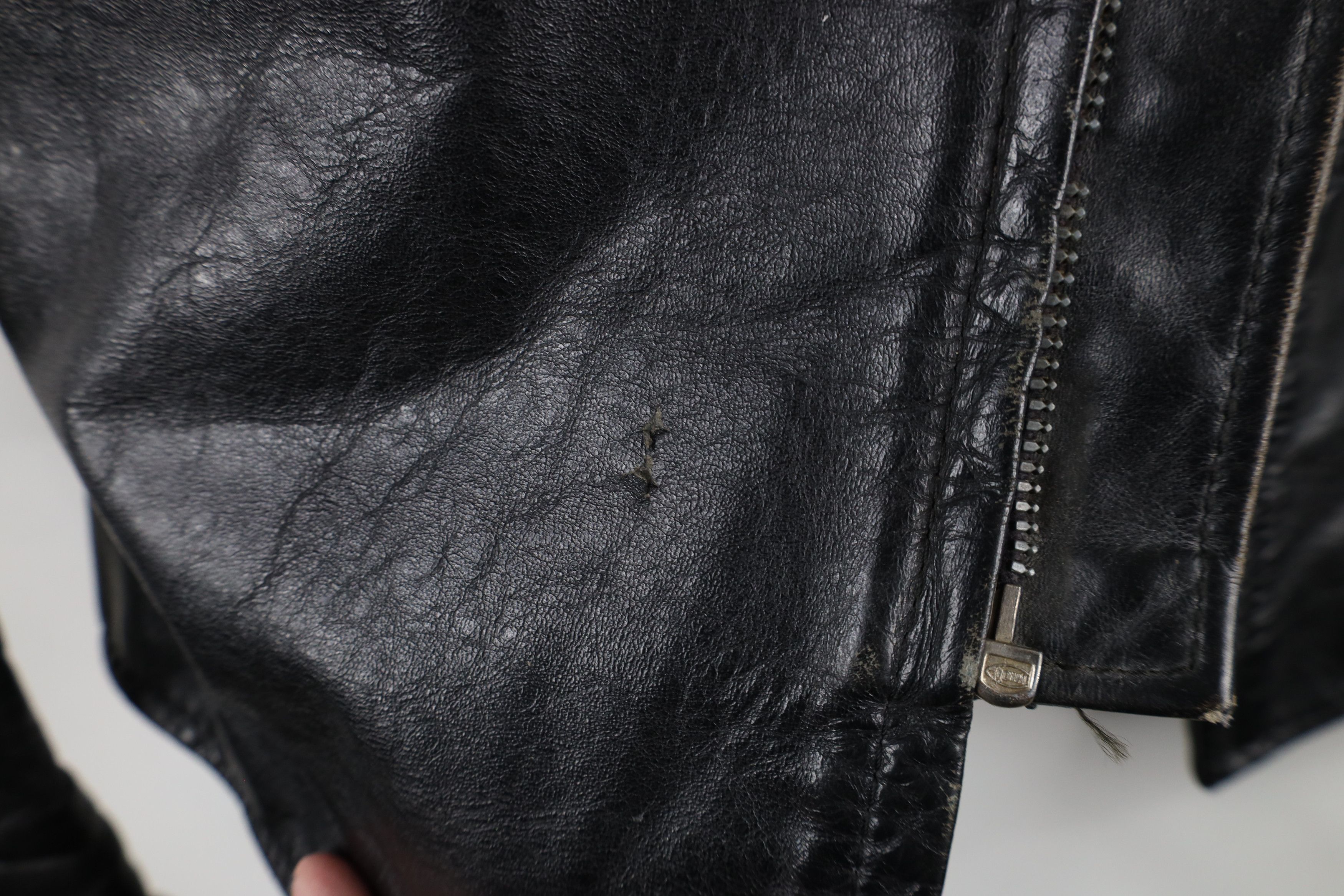 Vintage Vintage 60s 70s Streetwear Leather Cafe Racer Jacket USA Size US L / EU 52-54 / 3 - 4 Thumbnail