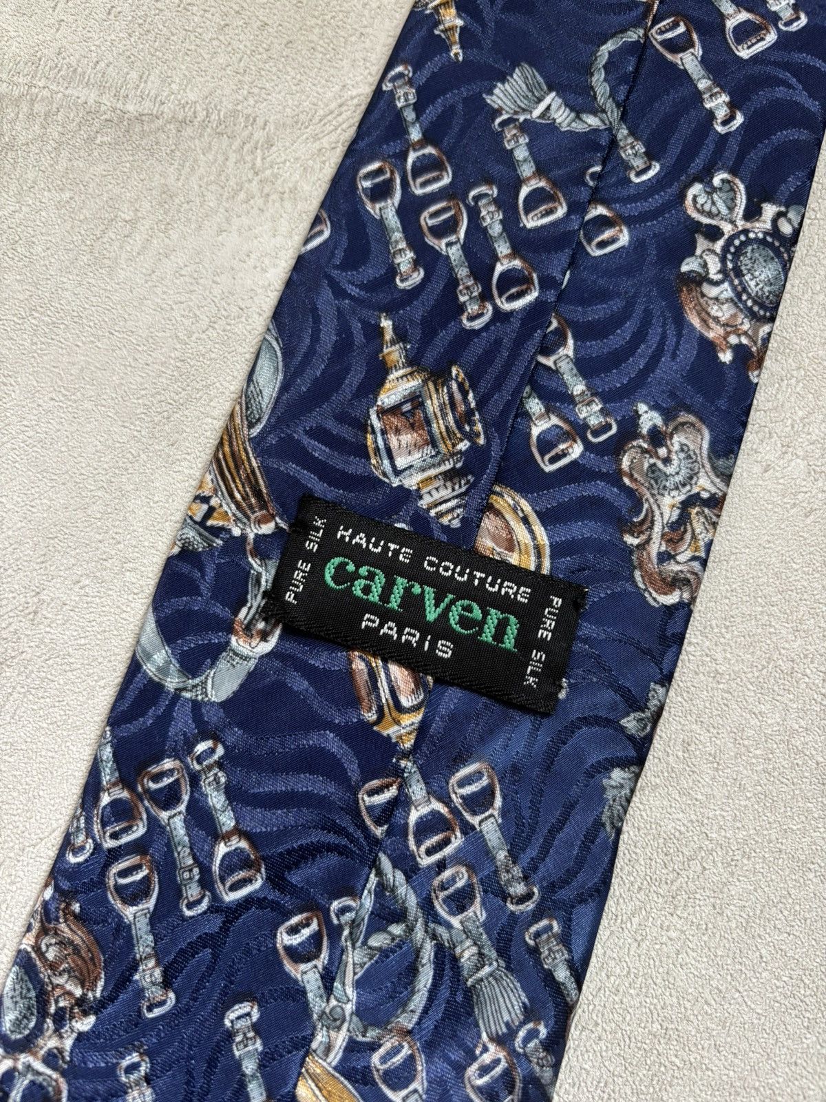 Carven × Vintage VINTAGE CARVEN PARIS HAUTE COUTURE PURE SILK TIE Size ONE SIZE - 5 Thumbnail
