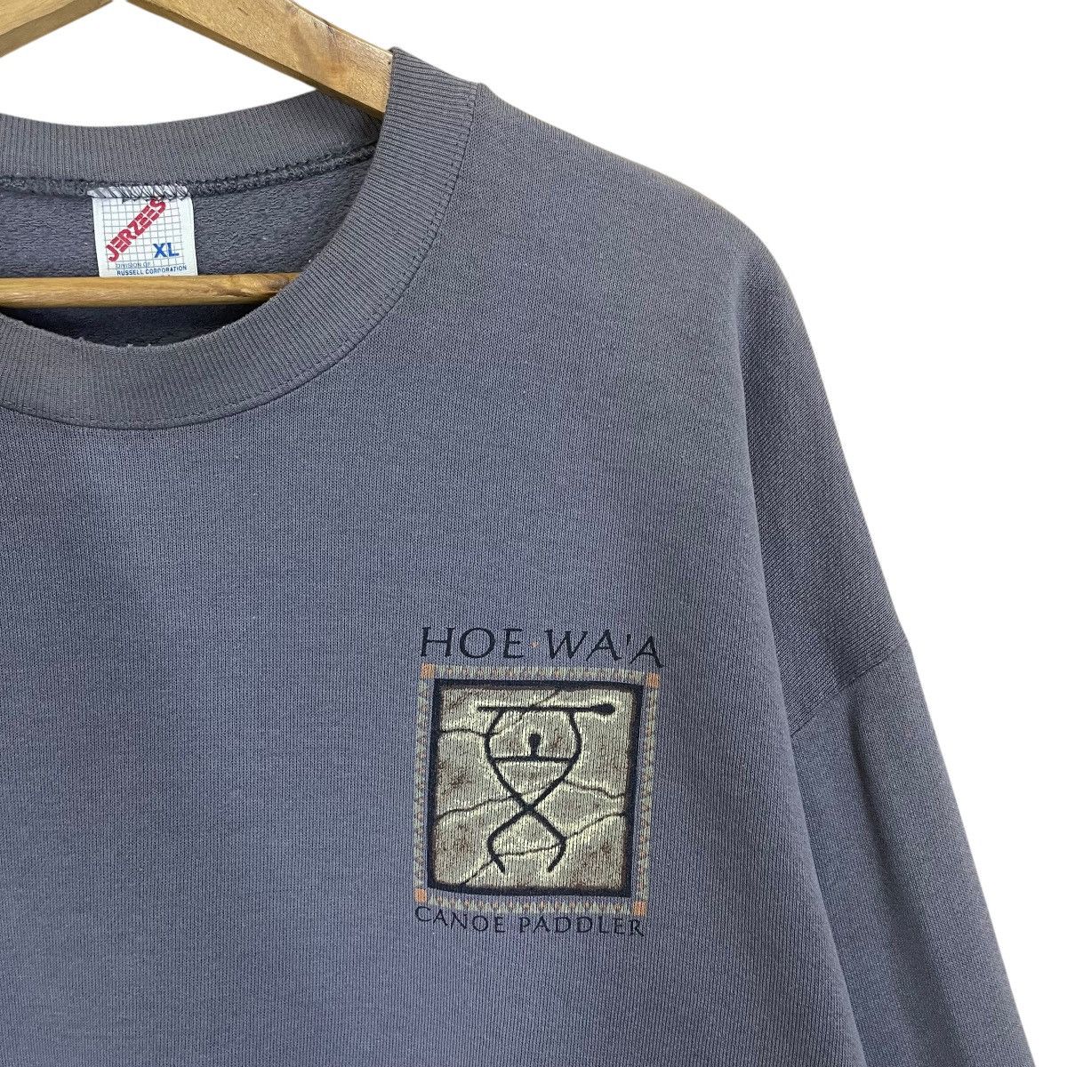 Japanese Brand Vintage HOE WA'A Canoe Paddler Hawaiian Big Logo Sweatshirt Size US XL / EU 56 / 4 - 10 Thumbnail