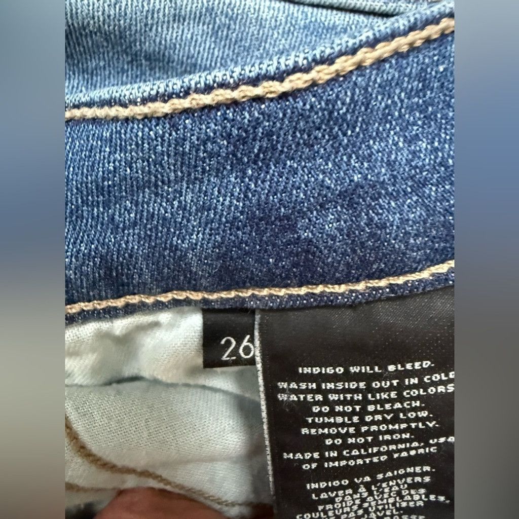 J Brand J Brand Blue Straight Leg Jeans with Distressed Fading Size 26" / US 2 / IT 38 - 3 Thumbnail