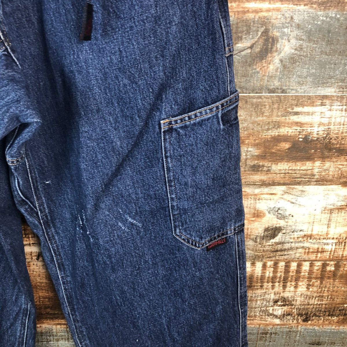 Gramicci Gramicci Blue Denim utility jeans cargo Pants #A2096 Size US 31 - 10 Thumbnail