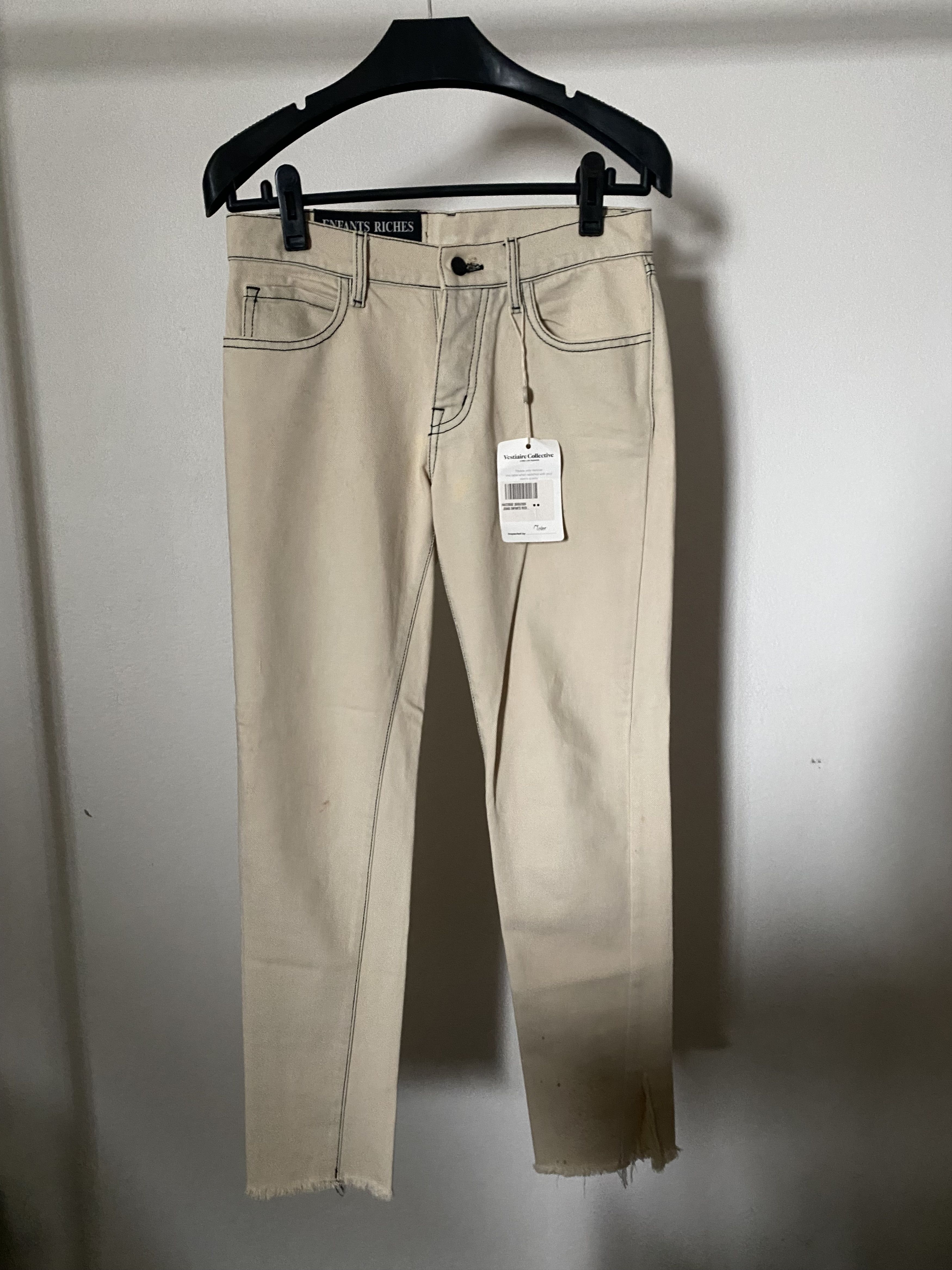 Enfants Riches Déprimés White Distressed Denim Jeans