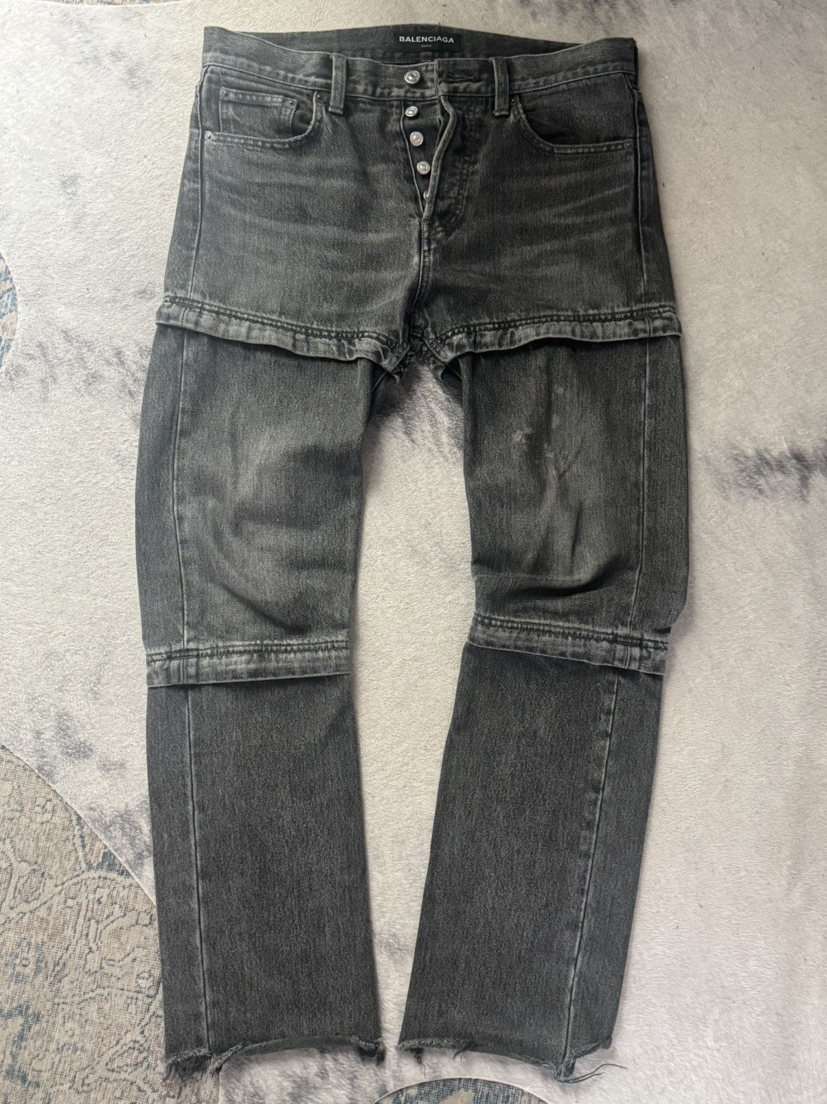 30 BALENCIAGA Triple-hem ジップ ジーンズ Balenciaga Zip Denim | Grailed