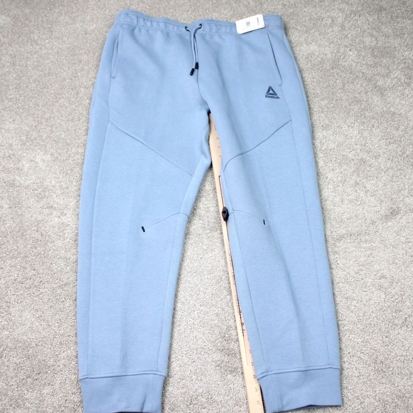 Reebok Reebok Momentum XL Blue Sweatpants NWT Mens Slim Tapered Fleece Elastic Waist Joggers Pants Size US 36 / EU 52 - 2 Thumbnail